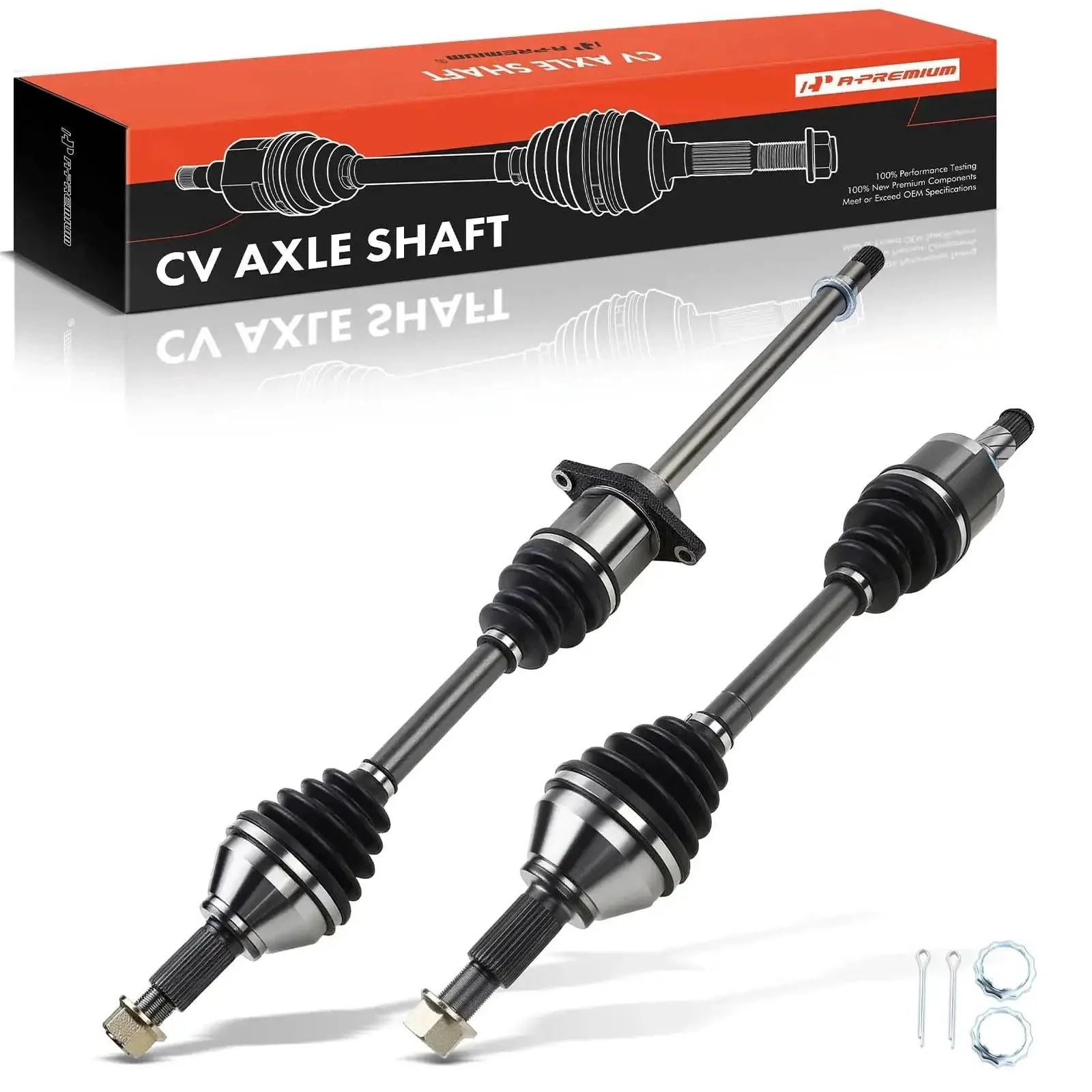 Front CV Axle Shaft Assembly Set Of 2 For Nissan Maxima 2009 2014 3.5L V6 Gas Front Left And Right Driver And Passenger Sides Axle Nut Included ABS Ring Not Included High Quality Replacement Pair