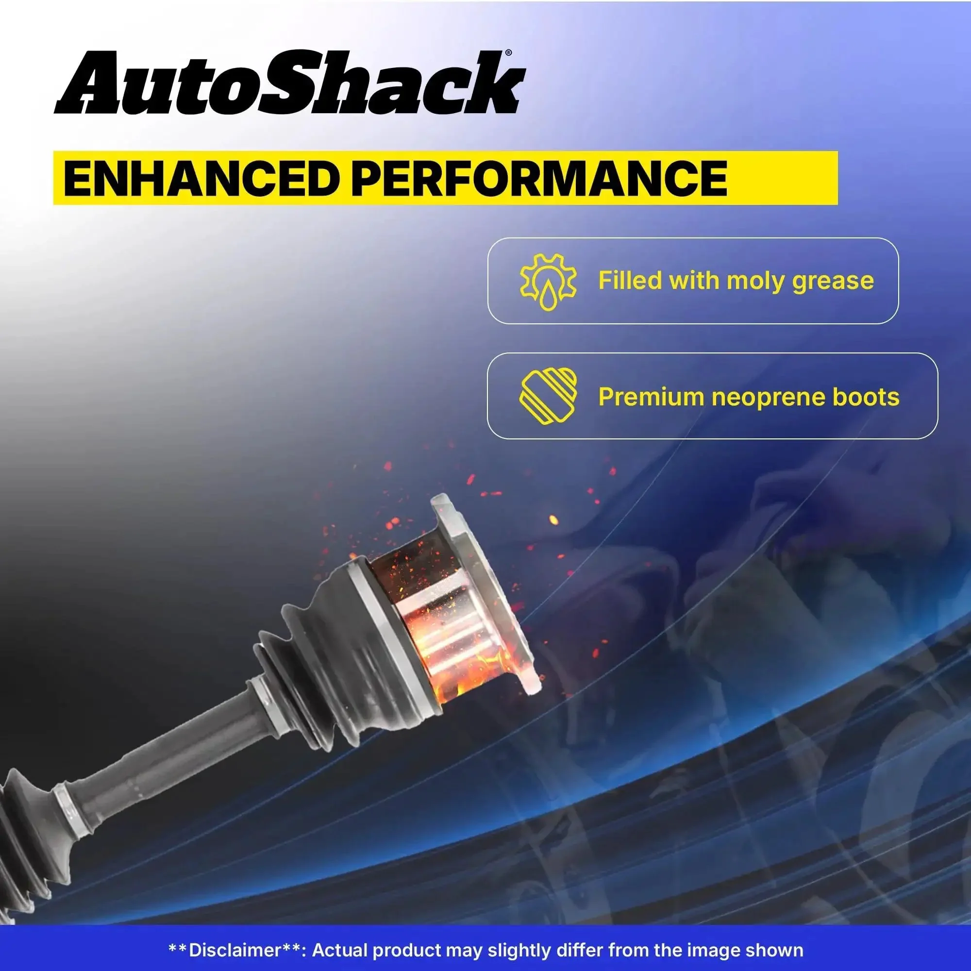 Front CV Axle Shafts Left And Right Replacement For 2007 2010 Honda Odyssey And 2006 2014 Honda Ridgeline Two Piece Beefed Up Durable Axles For Smooth Torque Transfer And Long Lasting Performance - Image 3