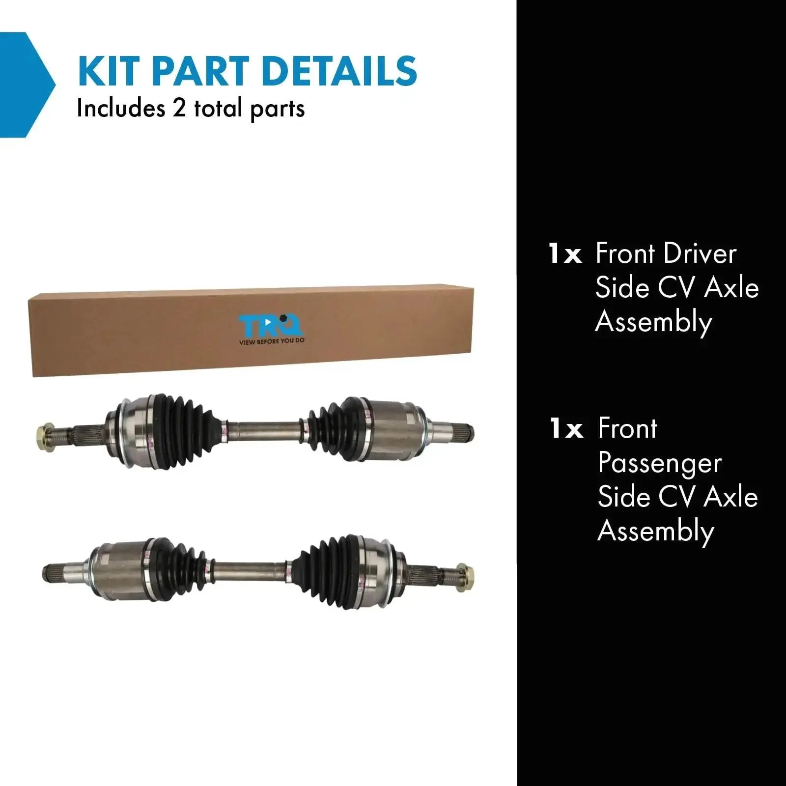 Front Driver And Passenger CV Axle Assembly Set, 2 Piece, Ready To Roll, Compatible With 03-23 Toyota 4Runner, 05-18 Tacoma, 07-14 FJ Cruiser, 03-09 Lexus GX470, 10-23 GX460 4WD - Image 9