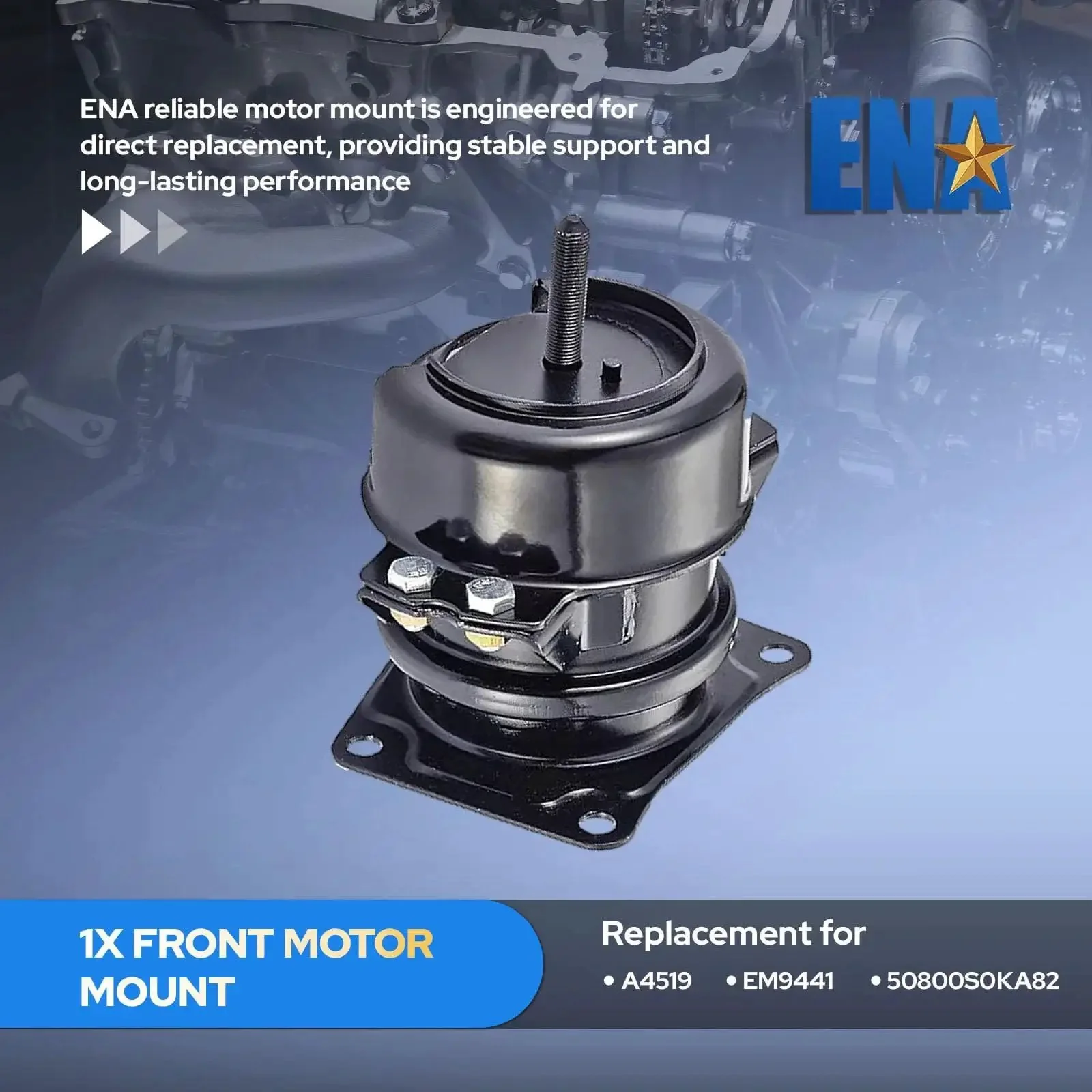 Front Engine Motor Mount For Honda Odyssey Pilot Ridgeline And Acura MDX 3.5L V6 MFI MPI Replacement A4519 EM9441 Rock Solid Vibration Dampening Mount Kit To Stop Engine Shake And Protect Transmission - Image 4