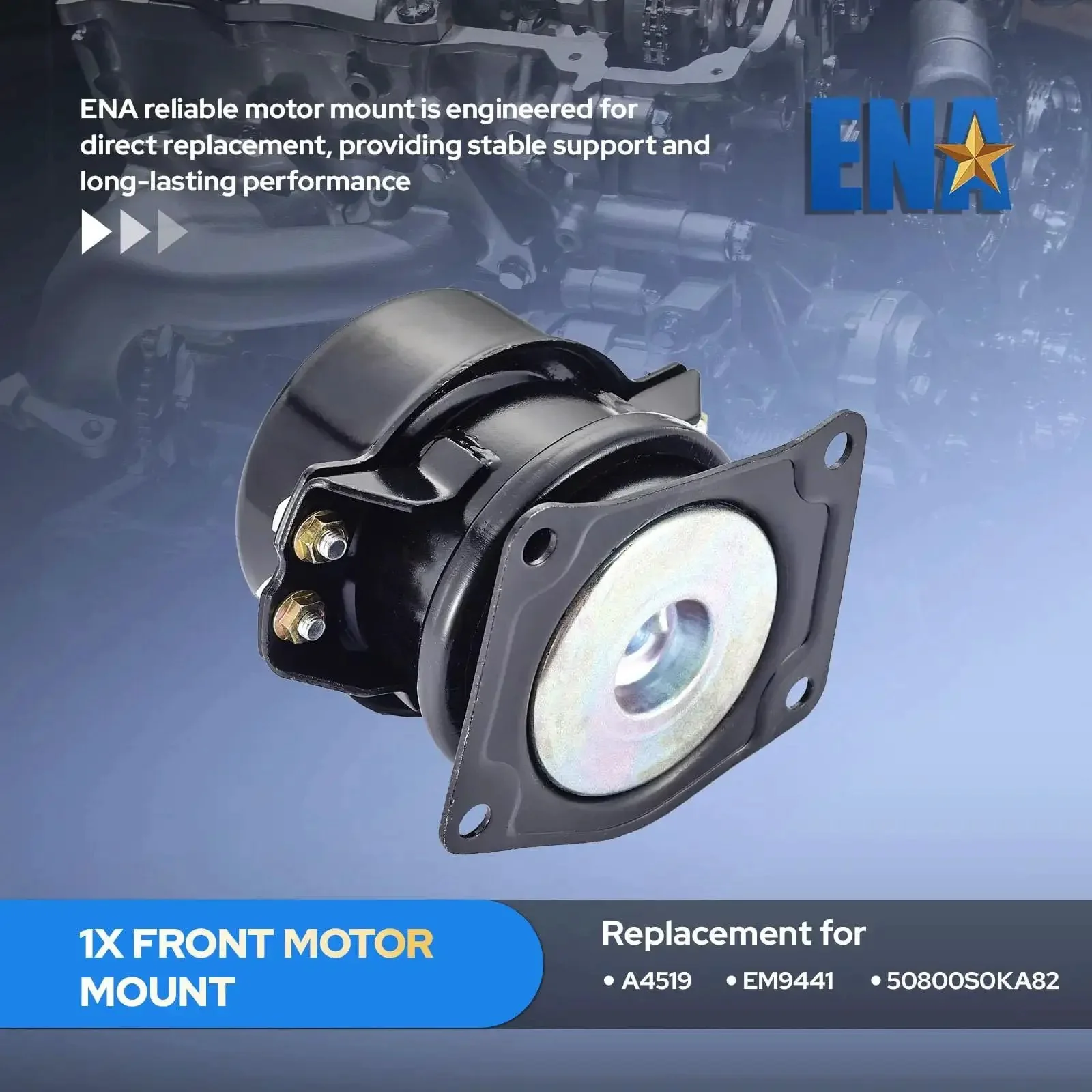 Front Engine Motor Mount For Honda Odyssey Pilot Ridgeline And Acura MDX 3.5L V6 MFI MPI Replacement A4519 EM9441 Rock Solid Vibration Dampening Mount Kit To Stop Engine Shake And Protect Transmission - Image 6