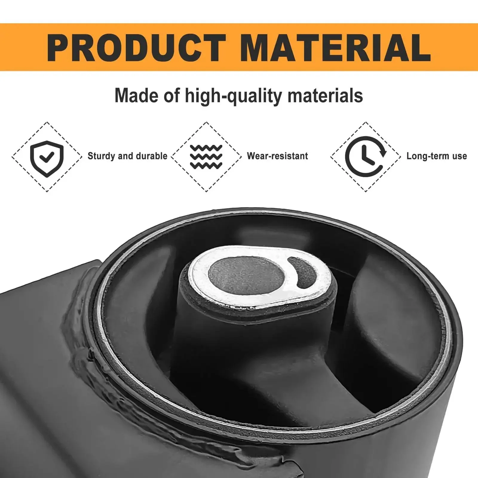 Front Engine Motor Mount For VW Routan 2011 2014 And Chrysler Town And Country 2011 2016 Grand Caravan 2011 2019 Ram Cargo Van 2012 2015 Replace OE 5273883AD A5665 EM-4050 For Smoother Ride With Strong Shock Absorption - Image 4