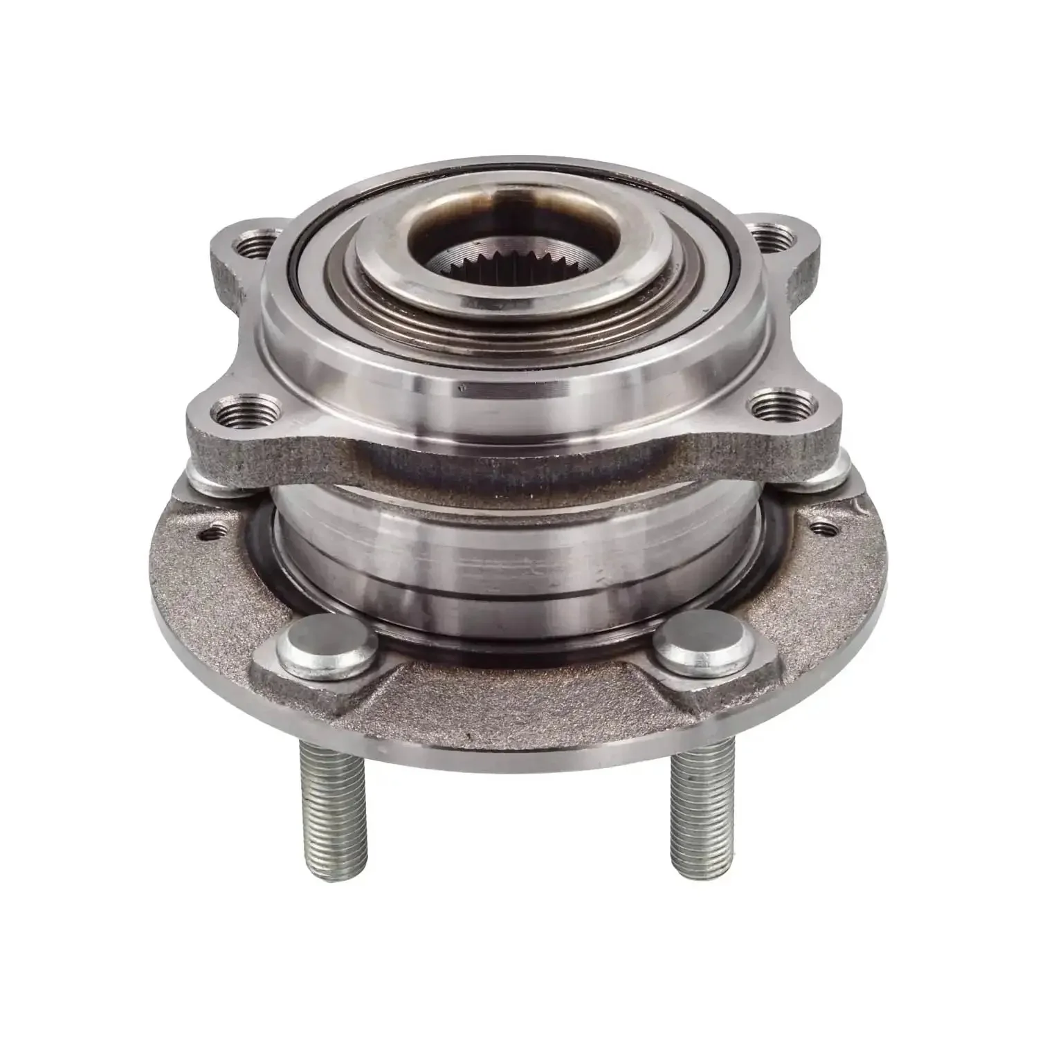 Front Hub Bearing Assembly For 2007 2009 Hyundai Veracruz And Santa Fe Without ABS 5-Lug Bolt-On Direct Fit 513256 30-Spline Ball Bearing 4-Bolt Knuckle Mount Driver Or Passenger Side