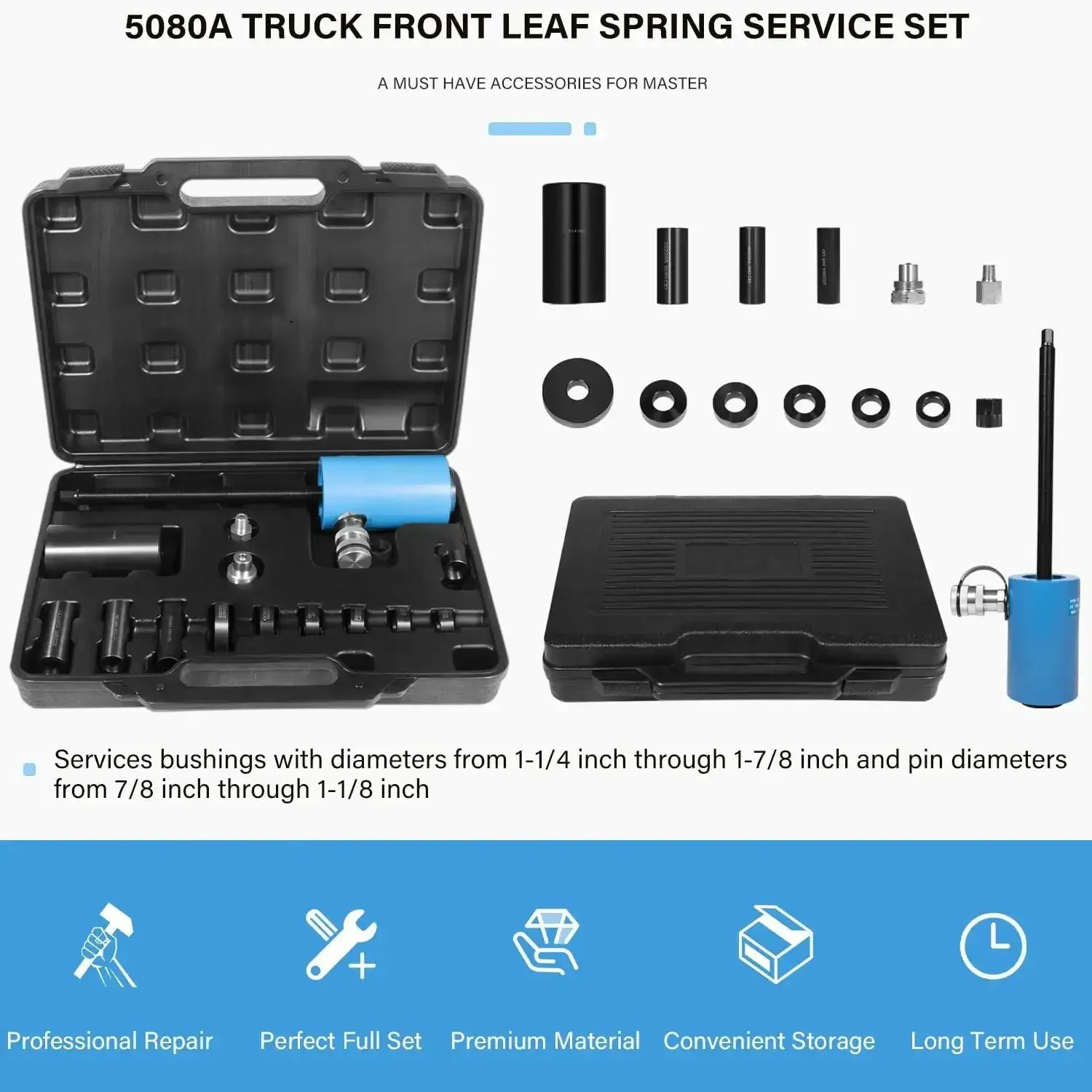 Front Leaf Spring Pin And Bushing Service Kit For Trucks And Heavy Duty Repairs A Must Have Universal Compatibility With Horton Pins And Bushings Fits Commercial And Pickup Trucks - Image 6