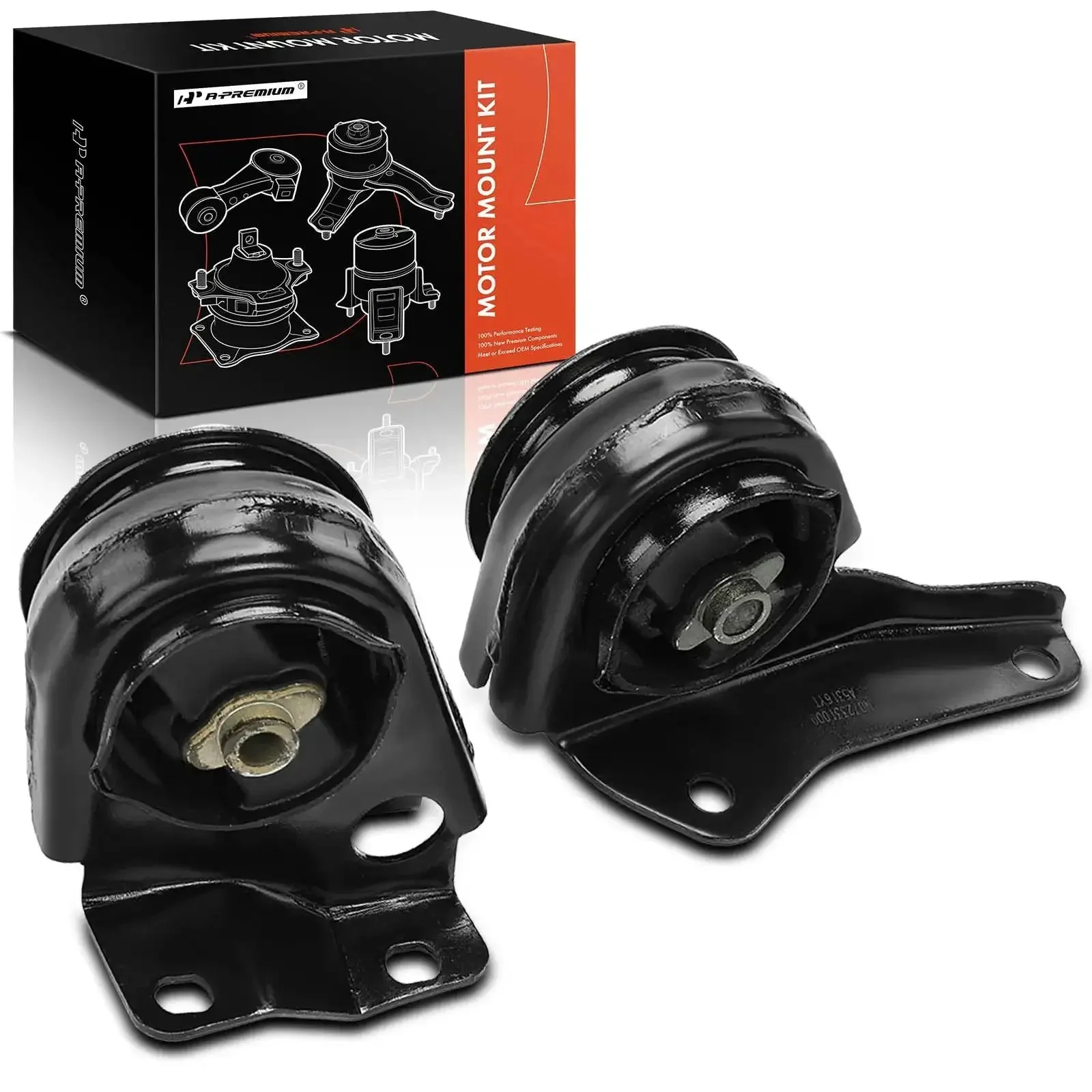 Front Left And Right Engine Mount Kit For Chevy S10 GMC Sonoma Isuzu Hombre 2.2L L4 Engines 1995 1996 1997 1998 1999 2000 2001 2002 2003 Fitment Replacement 8151495430 15967994