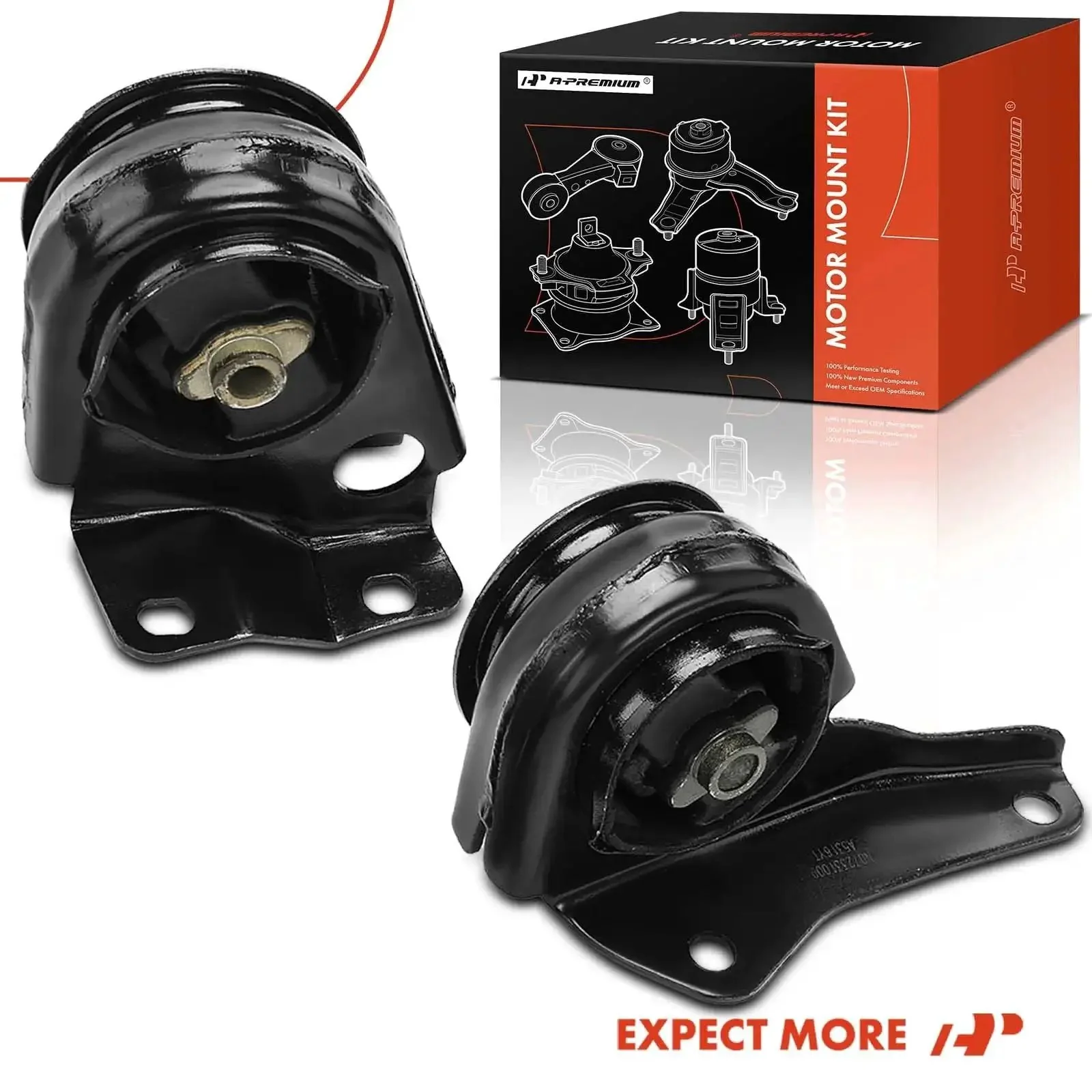 Front Left And Right Engine Mount Kit For Chevy S10 GMC Sonoma Isuzu Hombre 2.2L L4 Engines 1995 1996 1997 1998 1999 2000 2001 2002 2003 Fitment Replacement 8151495430 15967994 - Image 2