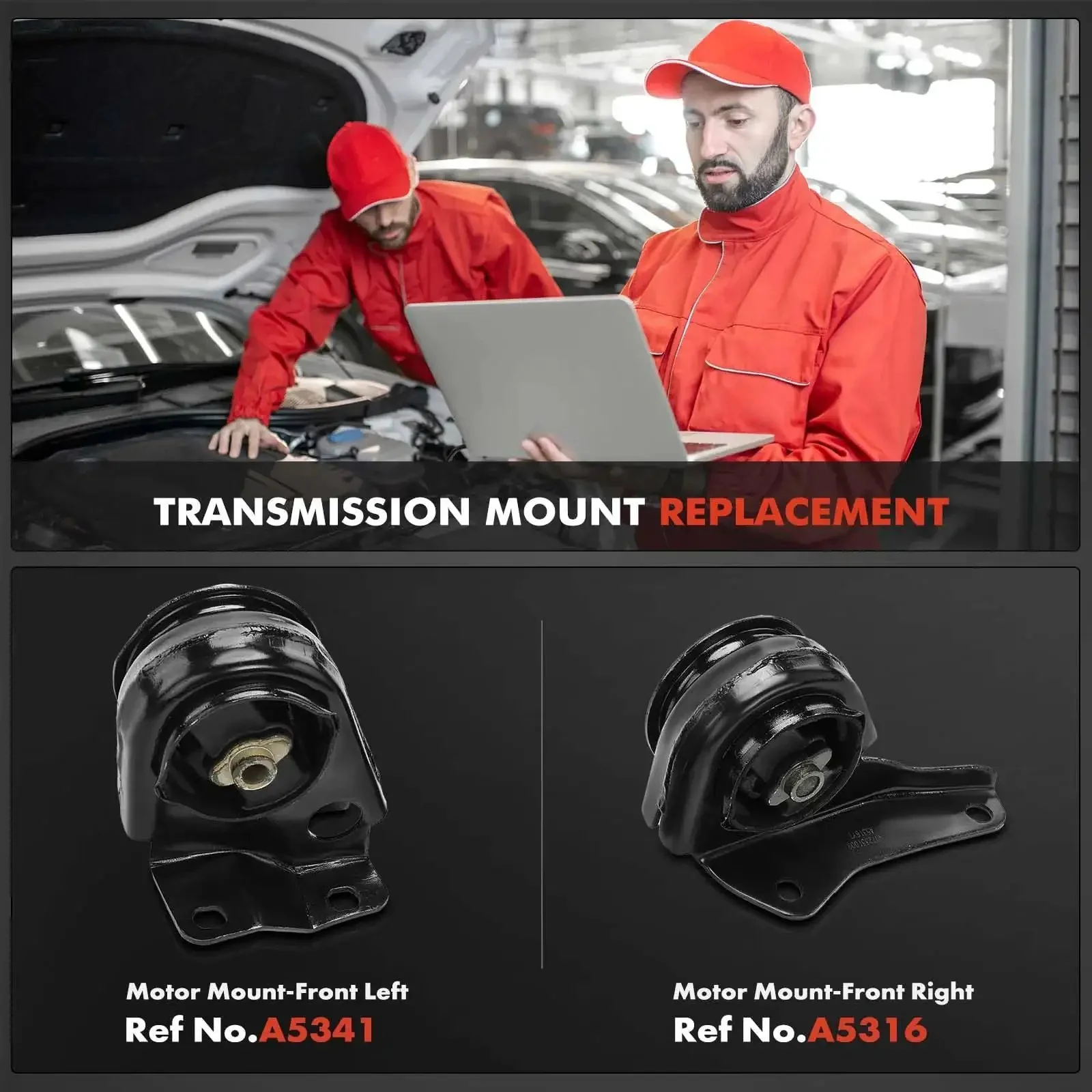 Front Left And Right Engine Mount Kit For Chevy S10 GMC Sonoma Isuzu Hombre 2.2L L4 Engines 1995 1996 1997 1998 1999 2000 2001 2002 2003 Fitment Replacement 8151495430 15967994 - Image 8