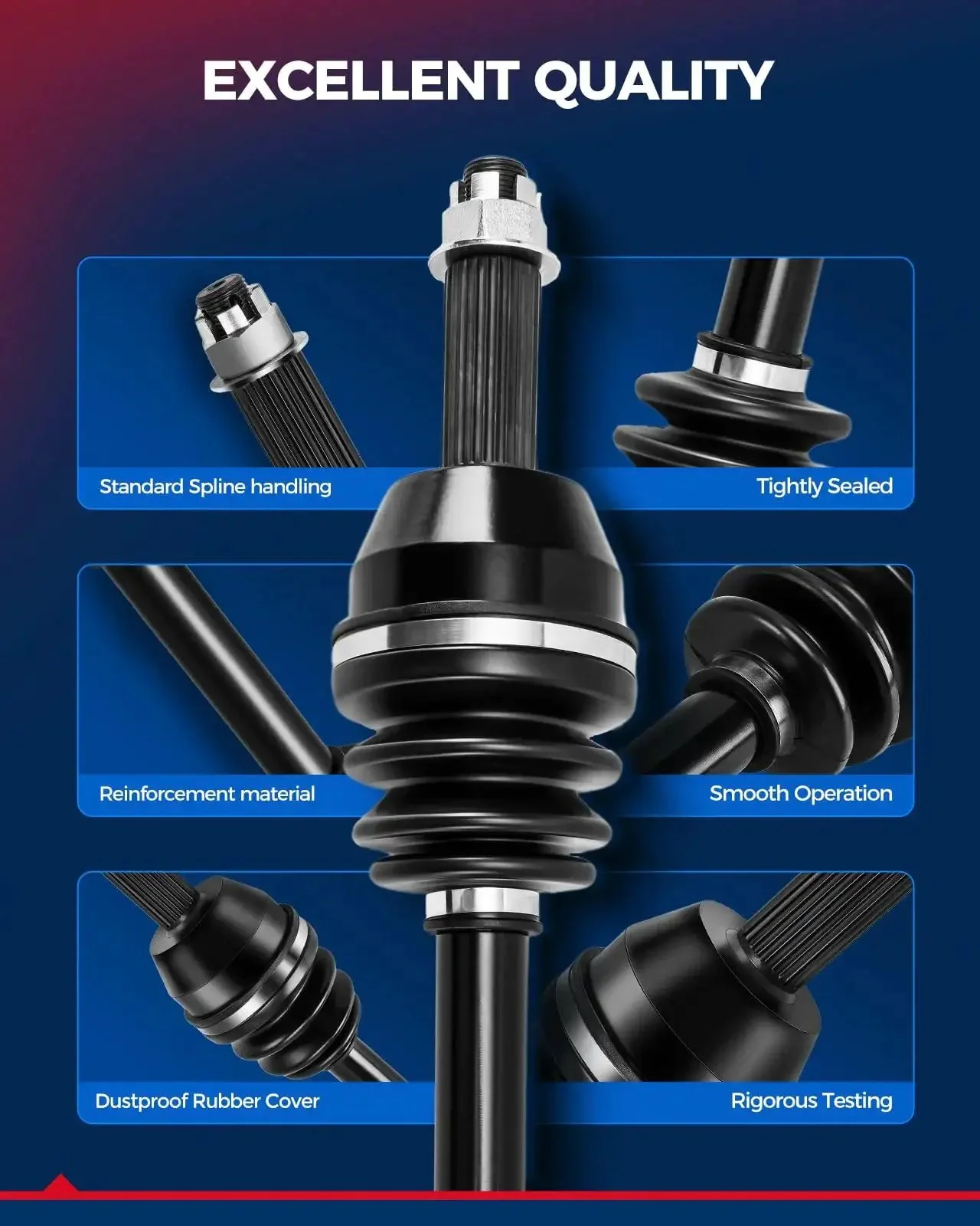 Front Left CV Axle Shaft Assembly For 2015 Through 2019 Hyundai Sonata 2.4L Gas And 2016 Through 2020 Kia Optima 2.4L Gas Two Pack CV Axles With Durable Build And Easy Install - Image 5