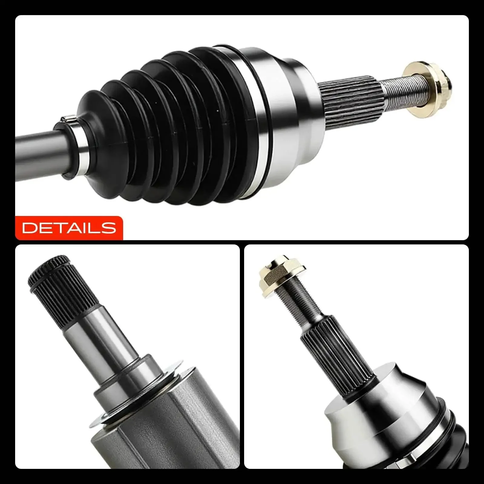Front Left Driver Side CV Axle Shaft Assembly For AWD Jeep Grand Cherokee And Dodge Durango 2011 To 2022 With 1 Speed Transfer Case Fits V6 3 6L And V8 5 7L 6 2L 6 4L - Image 3