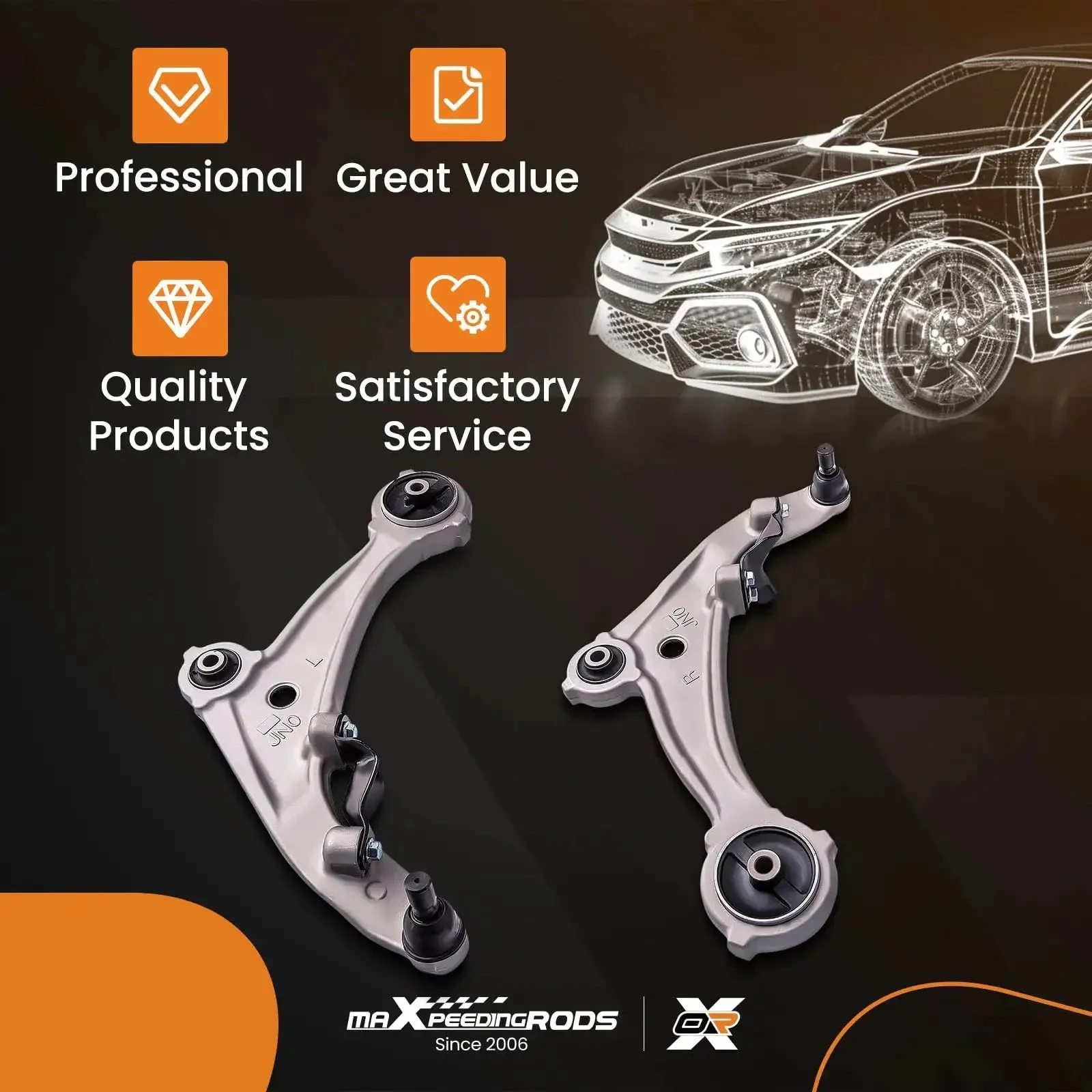 Front Lower Control Arm Replacement For Nissan Altima 2007 2012 All Models And 2013 2 Door Coupe Only K620195 K620196 OE Style Suspension Arm For A Durable Direct Fit Upgrade - Image 2
