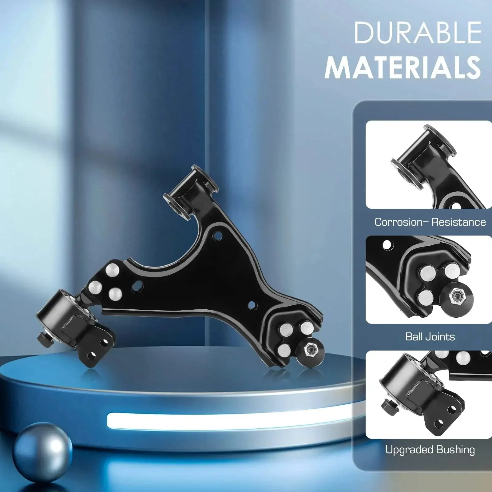 Front Lower Control Arm Suspension Kit With Ball Joints For Buick Enclave 2008 To 2017 Chevrolet Traverse 2009 To 2017 GMC Acadia 2007 To 2016 Saturn Outlook 2007 To 2010 6 Piece Set - Image 6