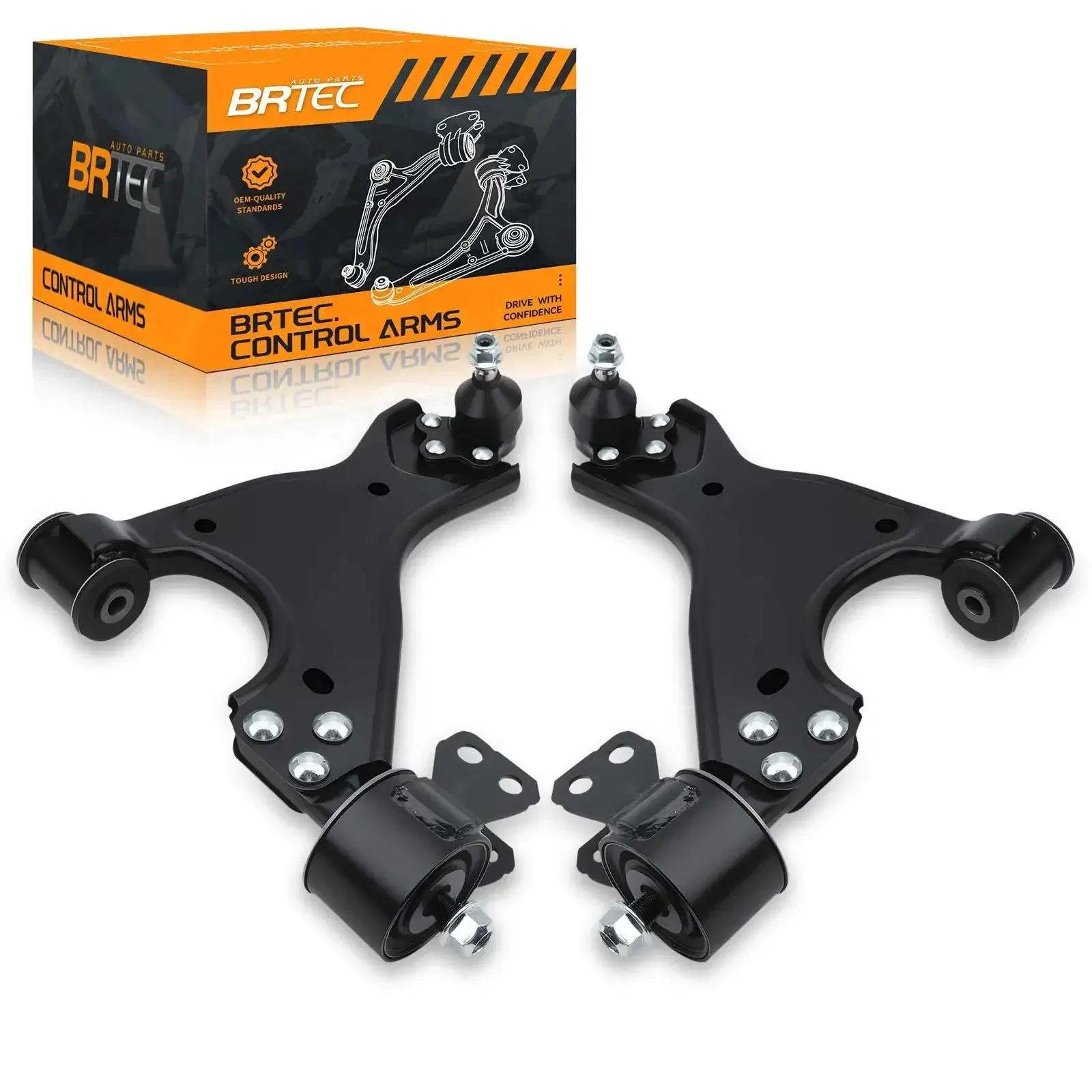 Front Lower Control Arm With Ball Joint Compatible With Buick Enclave, Chevrolet Traverse, Saturn Outlook, And GMC Acadia 2007 To 2017, 2pc Set For Tough, Durable Vehicle Suspension Replacement With 36 Month Warranty - Image 2
