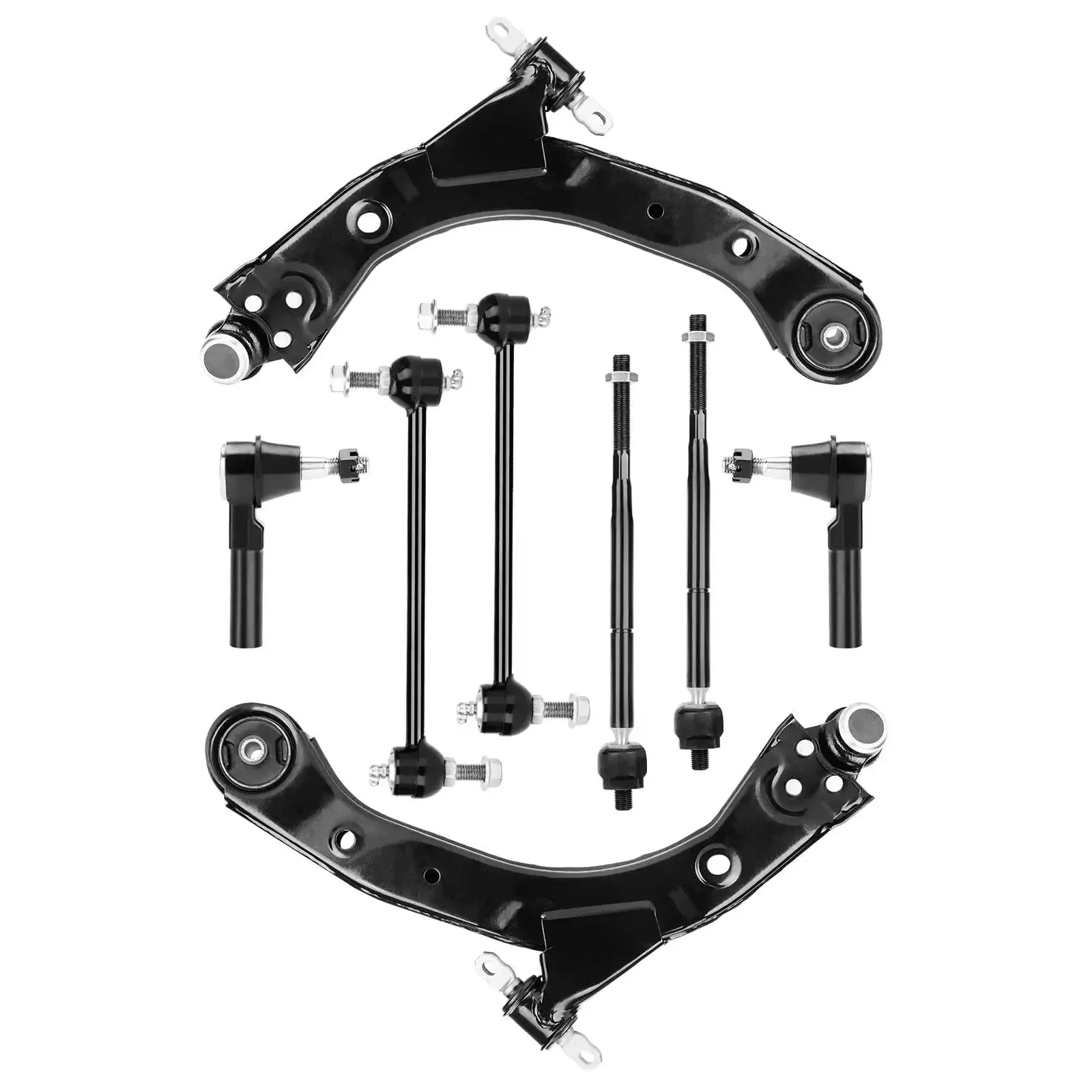 Front Lower Control Arms Suspension Kit Bolt On For Chevy Cobalt 2005 2010 HHR 2006 2011 Pontiac G5 2007 2009 Pursuit 2005 2006 With FE1 Suspension 8 Piece Set Includes Front Control Arms With Ball Joints And Sway Bar End Links