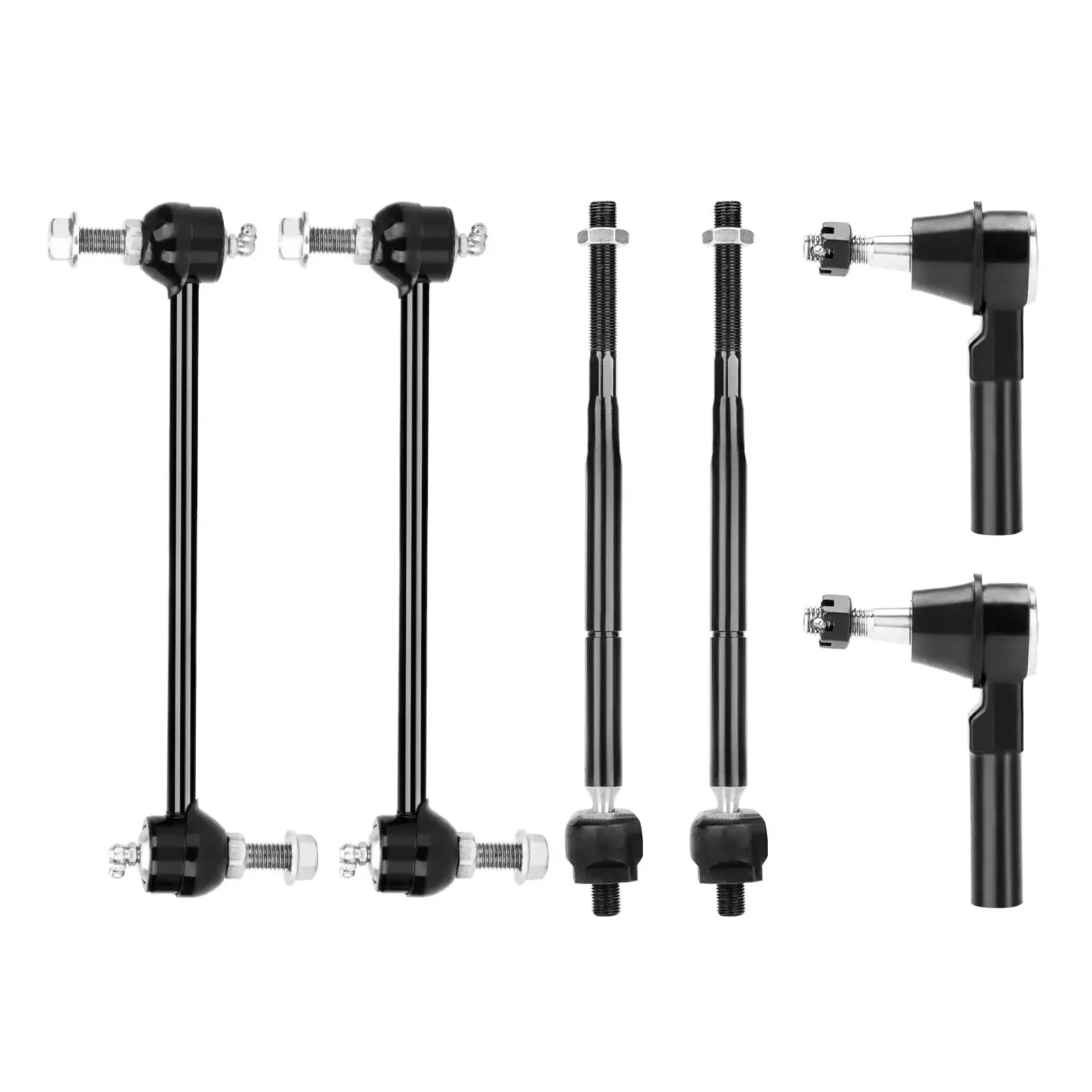 Front Lower Control Arms Suspension Kit Bolt On For Chevy Cobalt 2005 2010 HHR 2006 2011 Pontiac G5 2007 2009 Pursuit 2005 2006 With FE1 Suspension 8 Piece Set Includes Front Control Arms With Ball Joints And Sway Bar End Links - Image 2
