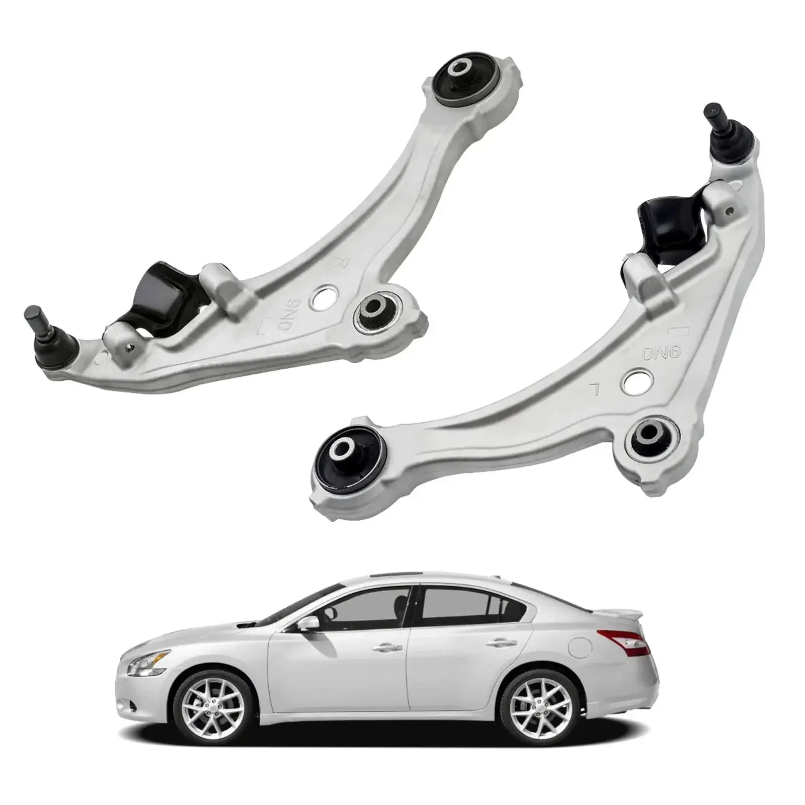 Front Lower Control Arms With Ball Joints For Nissan Maxima 2009 2014 Direct Replacement Front Suspension Kit Set Of 2 Premium Aluminum Preinstalled Bushings For Quieter Ride And Smoother Handling - Image 2