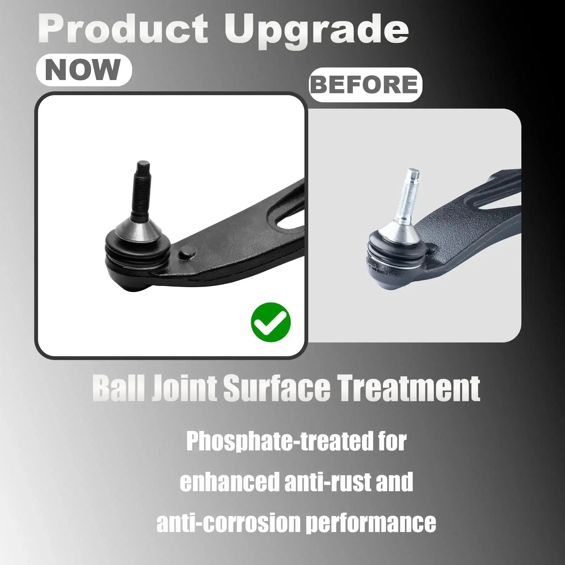 Front Lower Control Arms With Greasable Ball Joints For Ford Explorer 2011-2019 And Police Interceptor Utility 2013-2019 Driver And Passenger Side Kit Replaces K622215 K622216 - Image 7