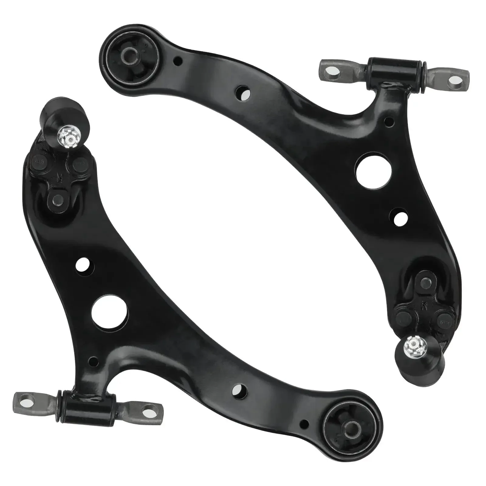 Front Lower Left And Right Control Arm Assembly For 2002 2003 Lexus ES300 2004 2006 ES330 RX330 Without Air Suspension Coil Spring 2007 2009 RX350 2002 2006 Toyota Camry 2004 2008 Toyota Solara 2 Pieces