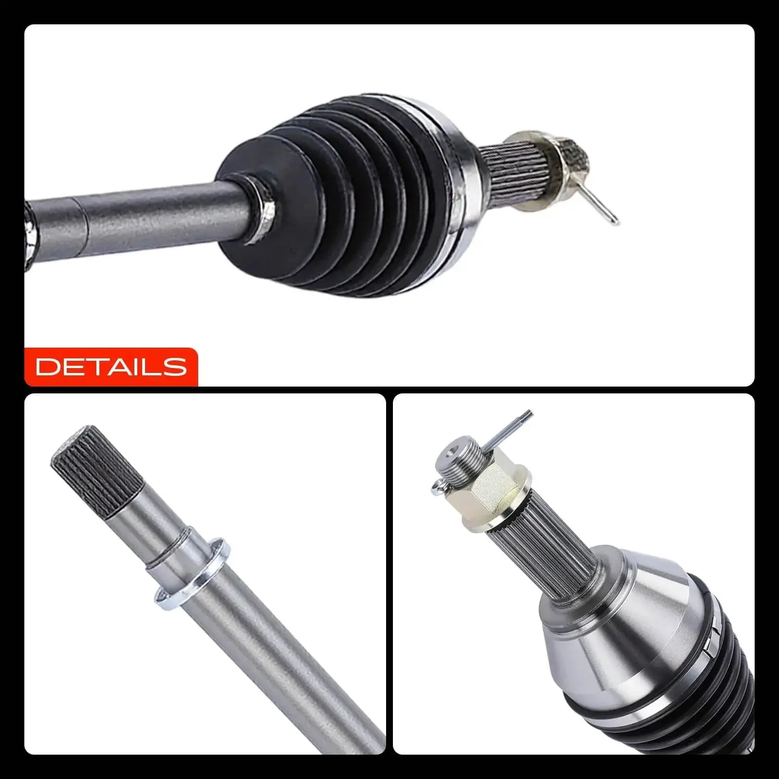 Front Right CV Axle Shaft Assembly For Nissan Altima 2013 To 2018 V6 3.5L And Maxima 2016 To 2020 V6 3.5L, Passenger Side, Replacement Part 391003TA0A, Axle Nut Included, No ABS Ring, Ready To Install - Image 3