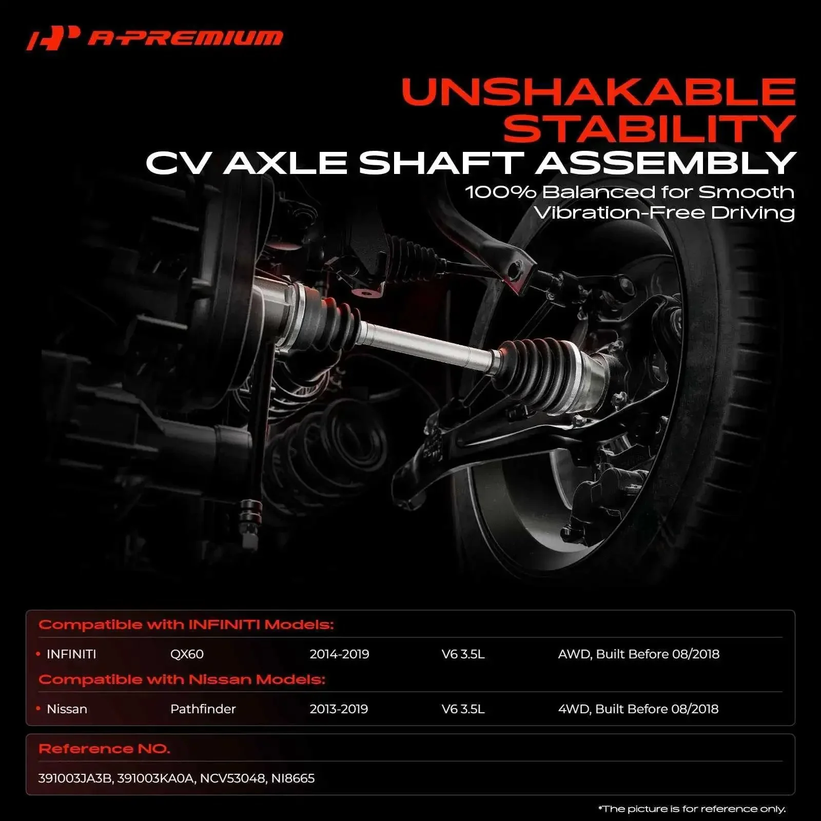 Front Right Passenger Side CV Axle Shaft Assembly For Nissan Pathfinder 2013 2019 4WD And Infiniti QX60 2014 2019 AWD 3.5L V6 Replacement Drop In Superior Quality With Easy Install Replaces 391003JA3B - Image 10