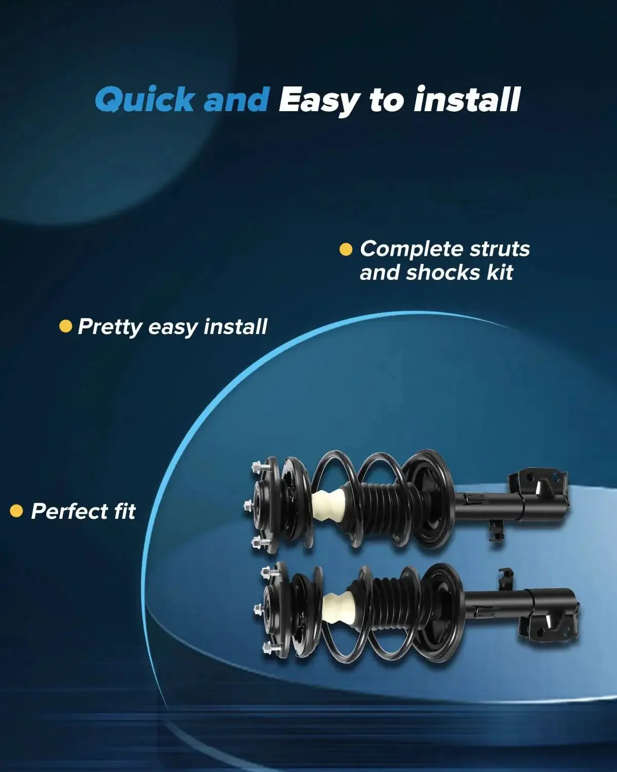 Front Strut Suspension Kit For Toyota Corolla And Matrix 2009 2010 2011 2012 2013 Plug And Play All In One Strut Kit With Ball Joint Control Arm Stabilizer Bar Link 12 Piece Ready To Install - Image 7