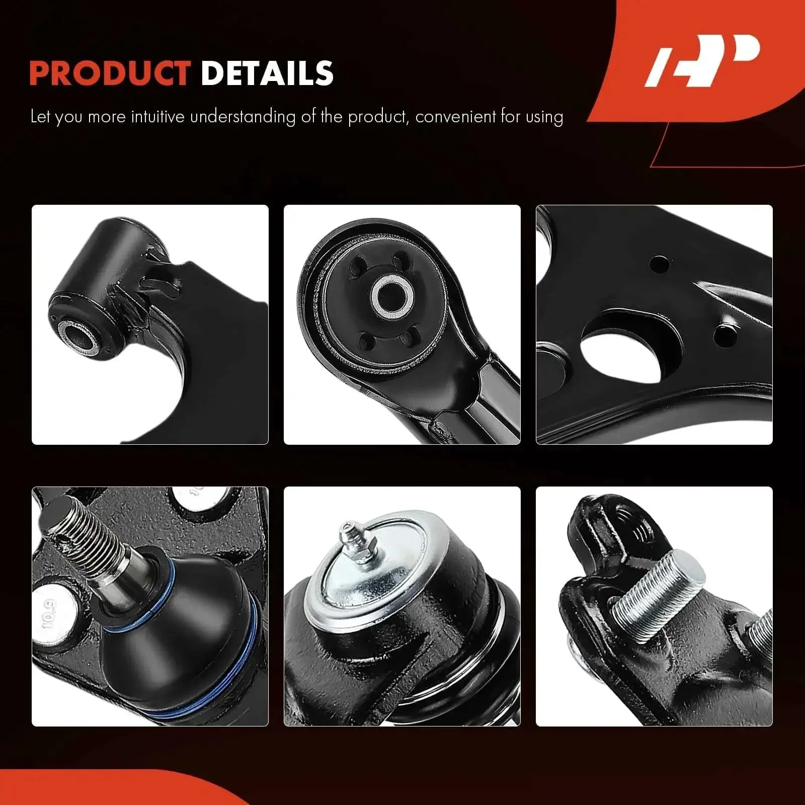 Front Suspension Kit Four Piece Set With Lower Control Arm And Lower Ball Joint For Toyota Corolla 2009-2013, Matrix 2003-2008, Pontiac Vibe 2003-2008, Plug And Play Easy Install OEM Fit Durable Front End Repair - Image 2