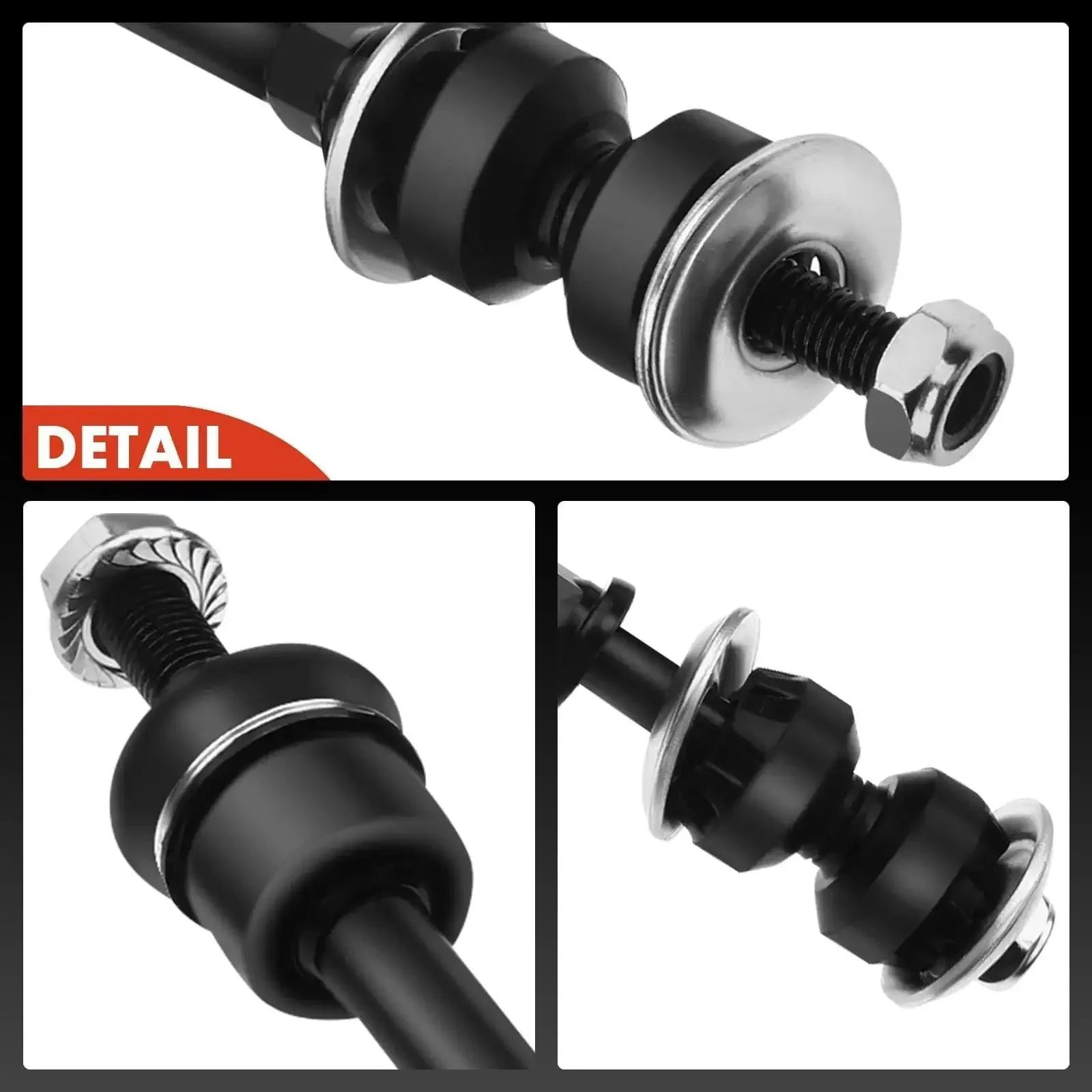 Front Suspension Stabilizer Bar Links Kit For Ford F 150 2005 2006 2007 2008 And Lincoln Mark LT 2006 2007 2008 4WD Or AWD With Straight Shaped Sway Bars Two Piece Heavy Duty Replacement - Image 2