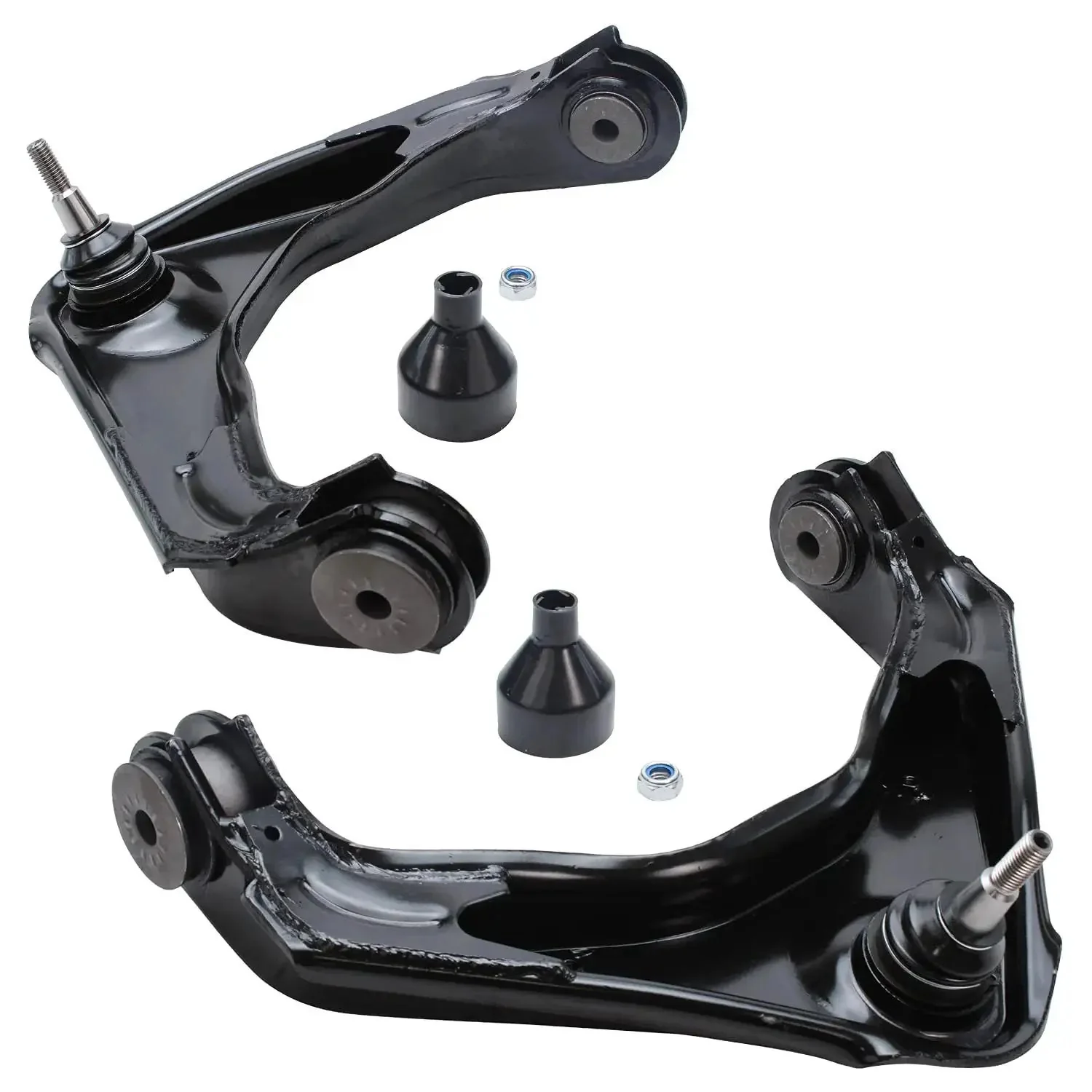 Front Upper Control Arm Set With Ball Joints For Silverado Sierra 2500 3500 HD, Two Arm Replacement Pair, Beefed-Up Heavy Duty Steering Suspension Upgrade, Compatible With Chevy Suburban GMC Yukon XL 2500