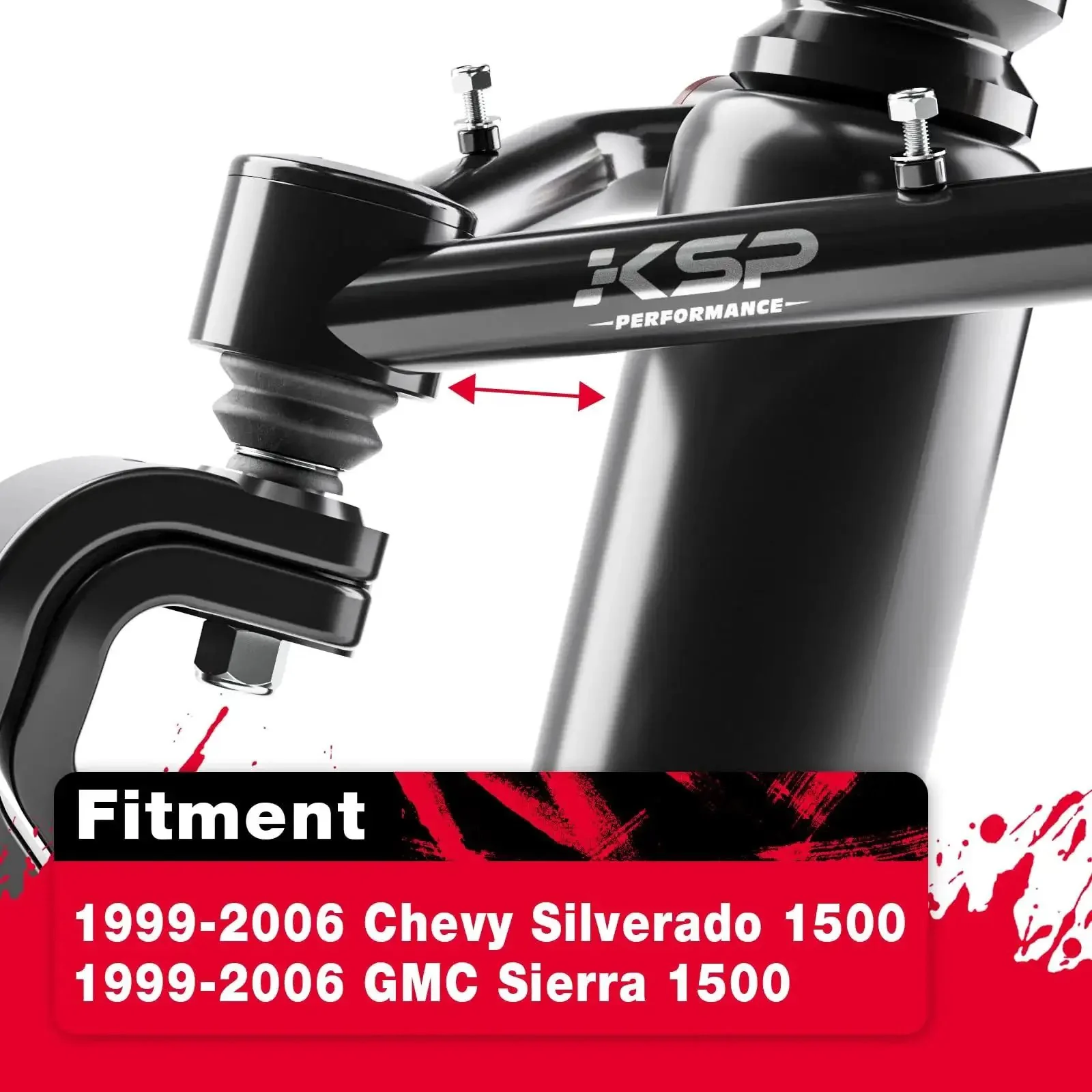 Front Upper Control Arms For Silverado Sierra 1500 1999 2006 Adjustable Tubular A Arm Replacement For Factory Suspension After 2 To 4 Inch Lift On Chevy GMC 4WD 4X4 Two Piece Black - Image 5