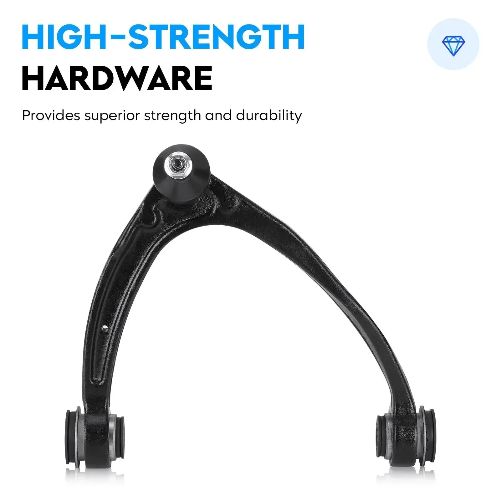 Front Upper Passenger Side Control Arm With Beefed-Up Ball Joint Assembly K80670 For Chevy Silverado 1500 2007 To 2016 And GMC Sierra Yukon Tahoe Suburban Avalanche Cadillac Escalade ESV EXT 2007 To 2014 Suspension Kit - Image 2