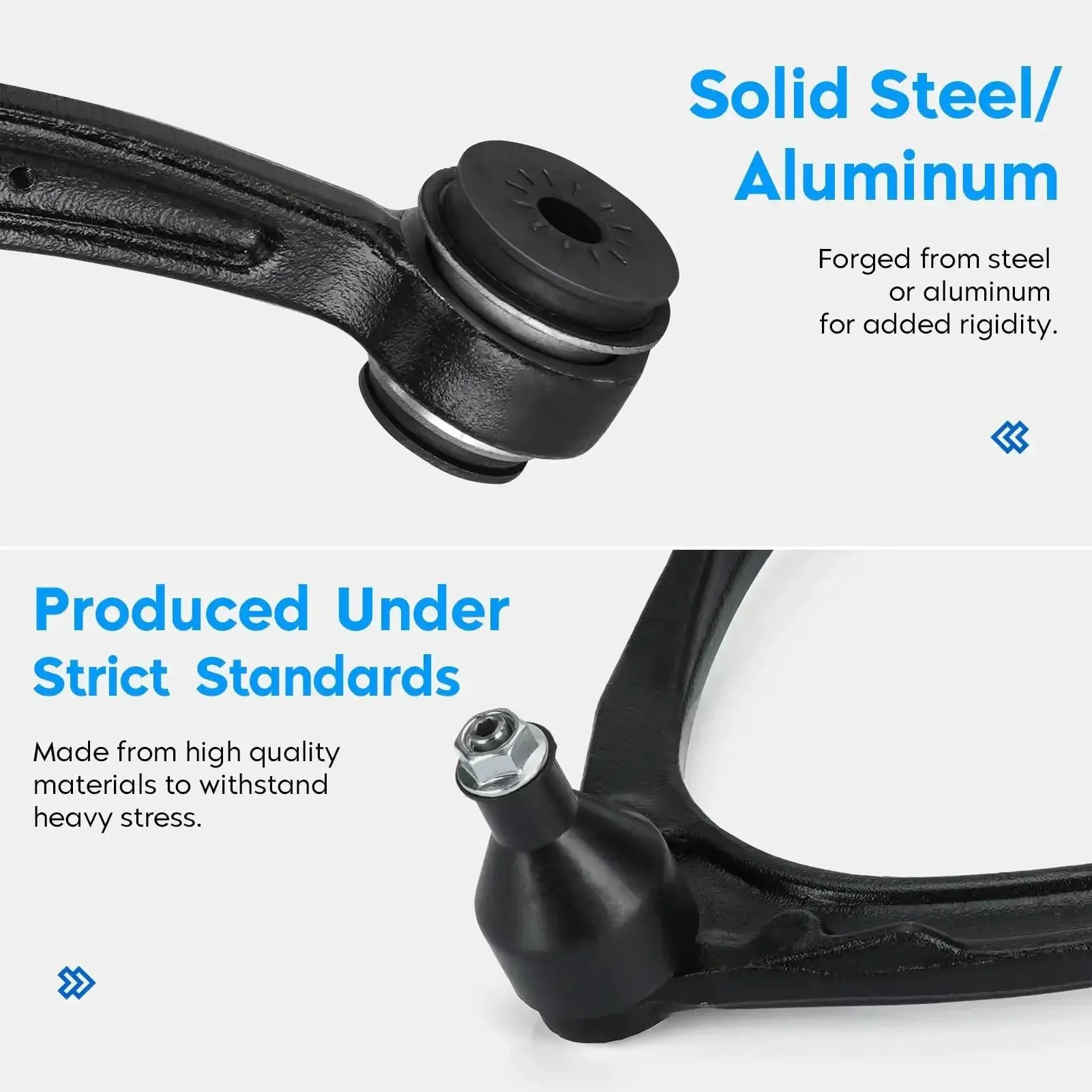 Front Upper Passenger Side Control Arm With Beefed-Up Ball Joint Assembly K80670 For Chevy Silverado 1500 2007 To 2016 And GMC Sierra Yukon Tahoe Suburban Avalanche Cadillac Escalade ESV EXT 2007 To 2014 Suspension Kit - Image 5