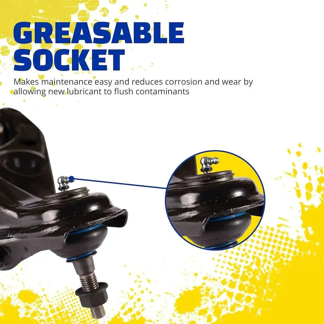 Front Upper Suspension Control Arm And Ball Joint Assembly For Chevrolet Silverado 2500 HD Beefed Up Heavy Duty Replacement With Preinstalled Boot Shield And Corrosion Protected Studs And E Coated Iron That Keeps Dirt And Water Out - Image 3