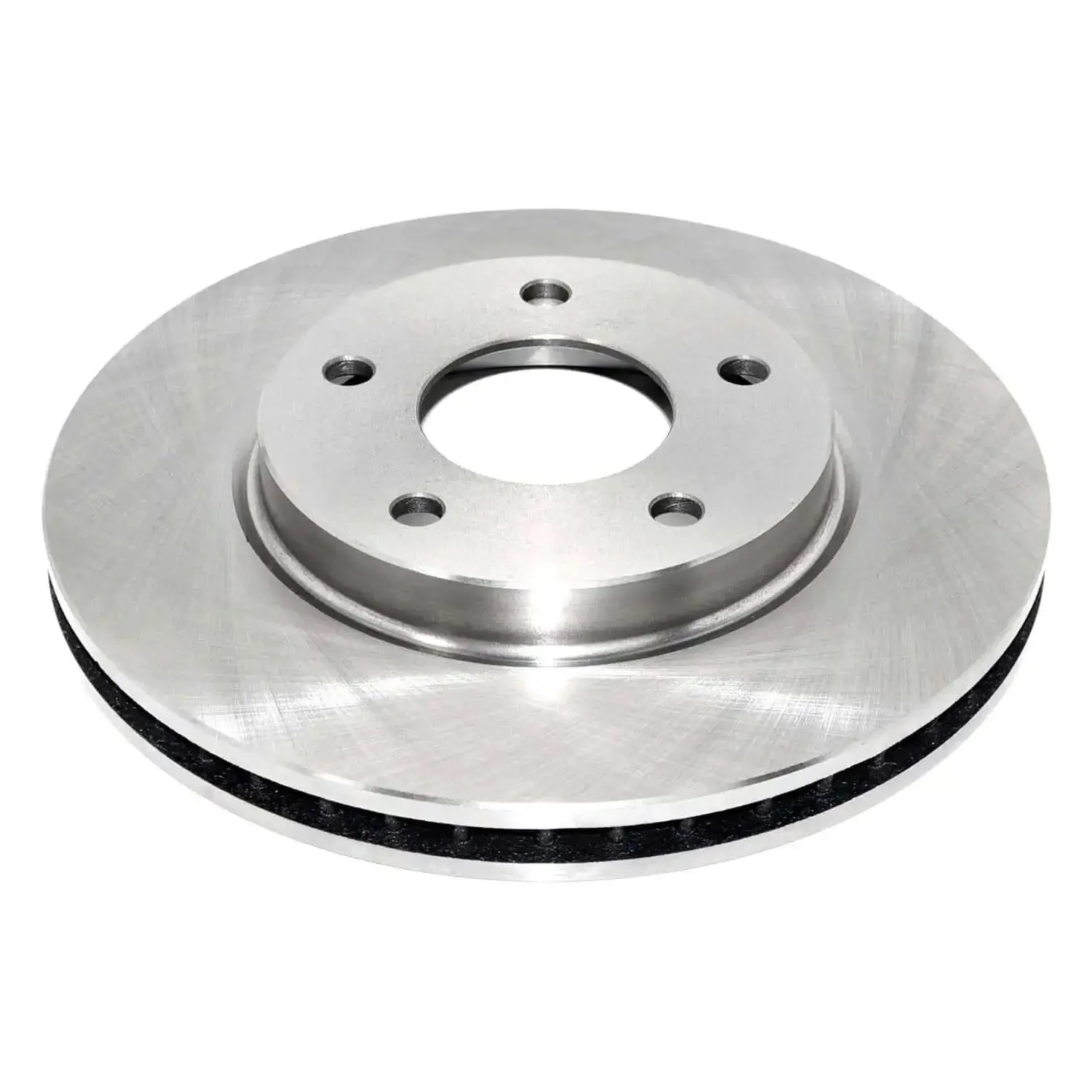 Front Vented Brake Rotor With Non Directional Swirl Finish For Easy Install And No Machining Hub Centric Fit With Precise Hub Hole Chamfer Tough Castings For Consistent Strength And Performance Perfect Pick For Your Daily Street Driven Ride