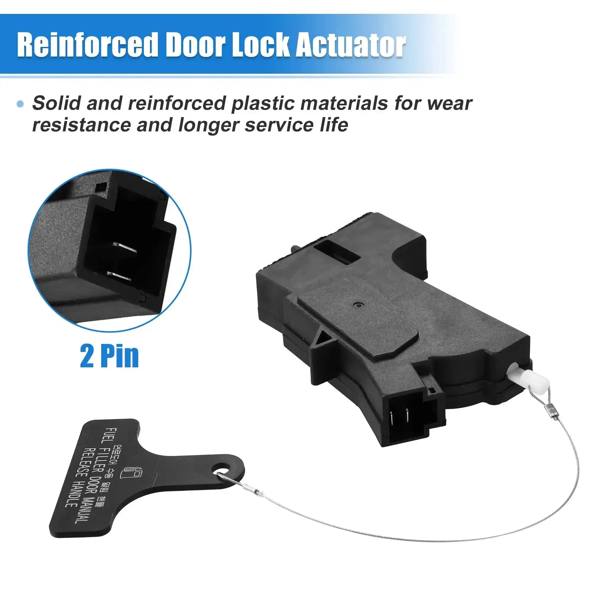 Fuel Door Lock Actuator 81590-2T000 For Hyundai Sonata 2015-2019 And Kia Optima 2011-2020 Drop In Black Filler Opener Gas Release Handle Direct Fit Replacement - Image 5