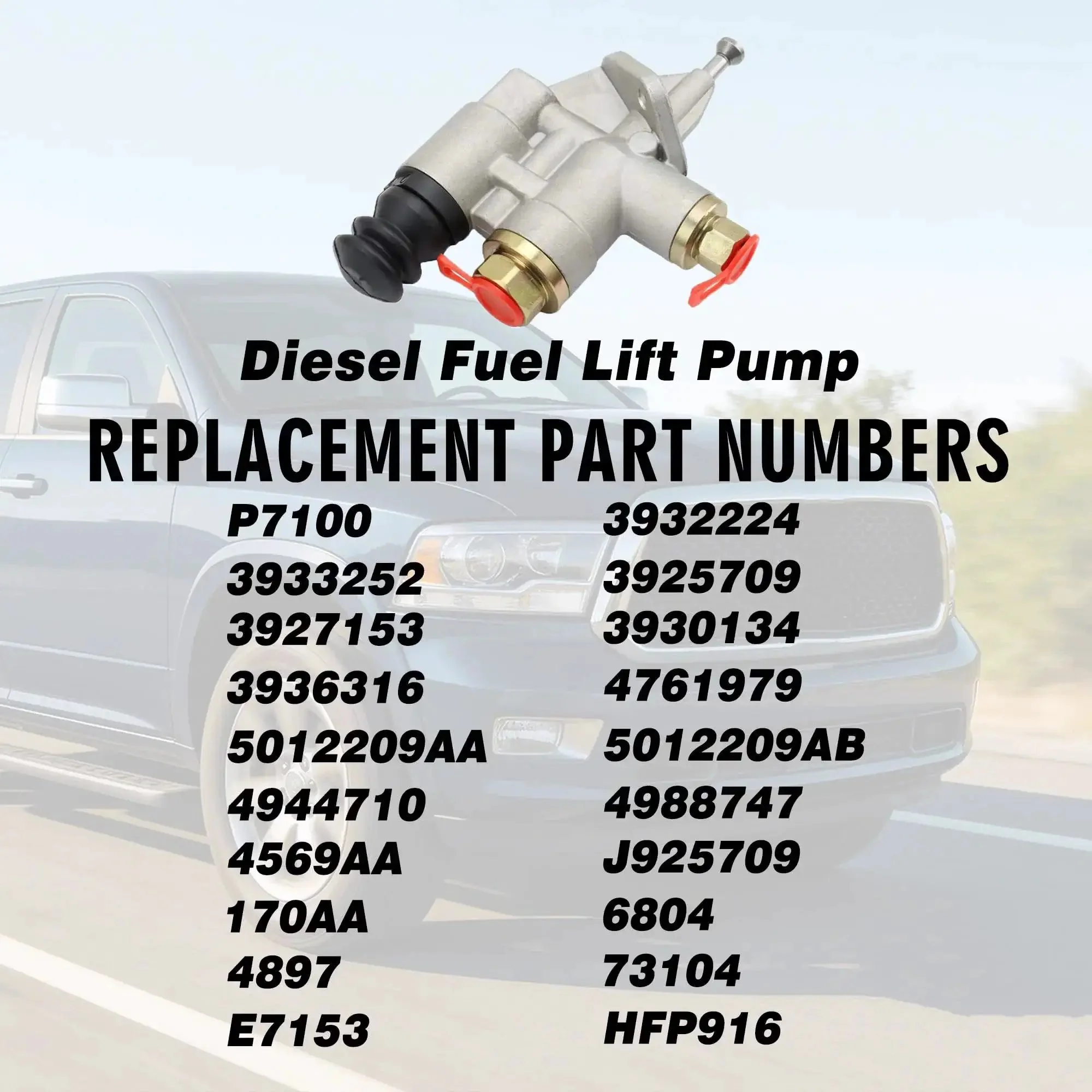 Fuel Lift Pump Transfer Injection Pump For 1994 To 1998 Ram 2500 3500 Pickup With Cummins 5.9L 6BT Diesel Engine Replacement 3936316 Replaces 4761979 4944710 4988747 Plug And Play Easy Install Ready To Roll - Image 5