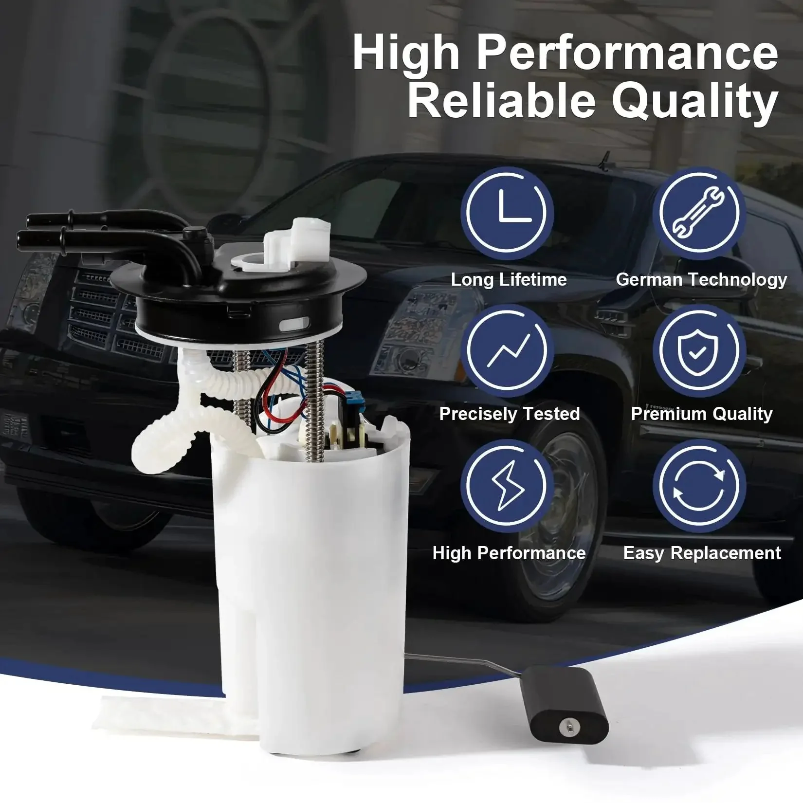 Fuel Pump Assembly With Sending Unit Pressure Sensor For 2002 2003 Cadillac Escalade ESV EXT Chevy Avalanche Suburban GMC Yukon XL 1500 V8 5.3L 6.0L Gas Replacement Kit - Image 6