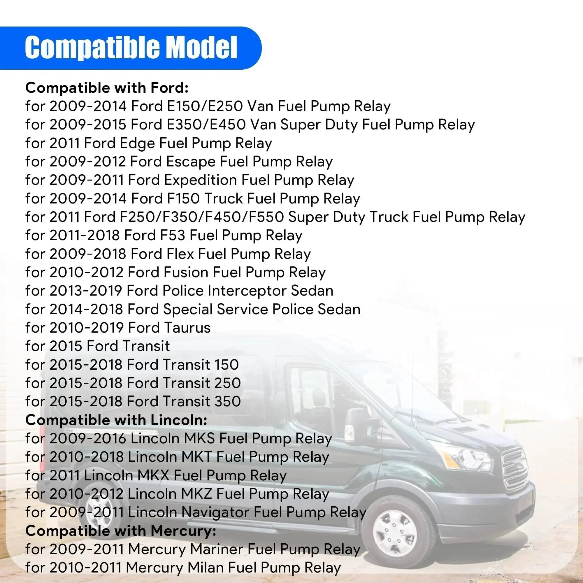 Fuel Pump Drive And Control Relay Module Fits Ford E150 E250 E350 E450 F150 2009 2014 And Lincoln MKS MKT 2009 2016 Mercury Milan Mariner 2009 2011 Replacement Part Plug And Play For Reliable Fuel Delivery And Smooth Engine Performance - Image 6