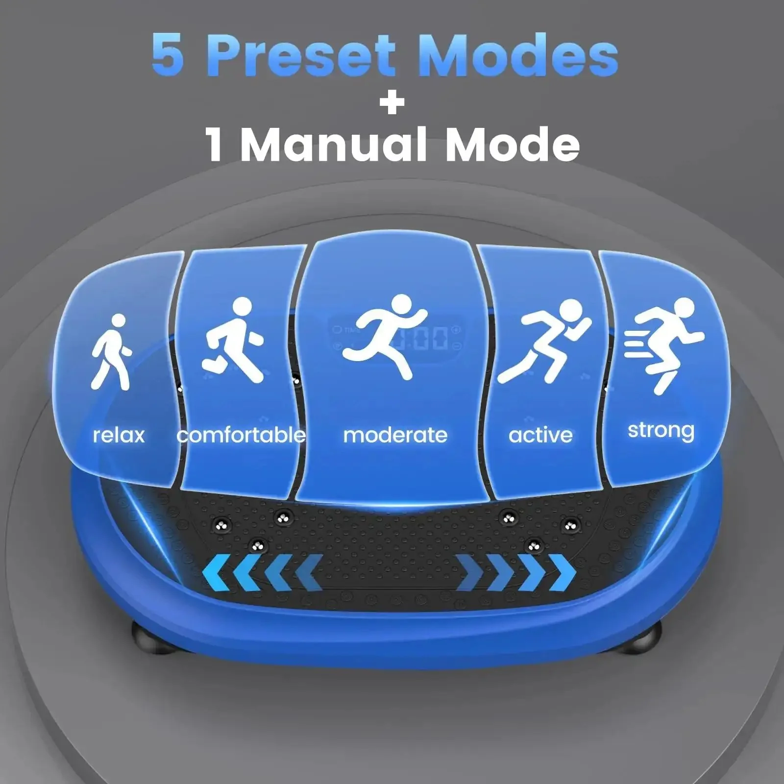 Full Body Vibration Platform For Home Workouts With Bluetooth Power Shaping Lymphatic Drainage Boost Shaker Plate For Lean Tone And Sculpt Quick Muscle Activation Compact Home Gym Device Blue - Image 5