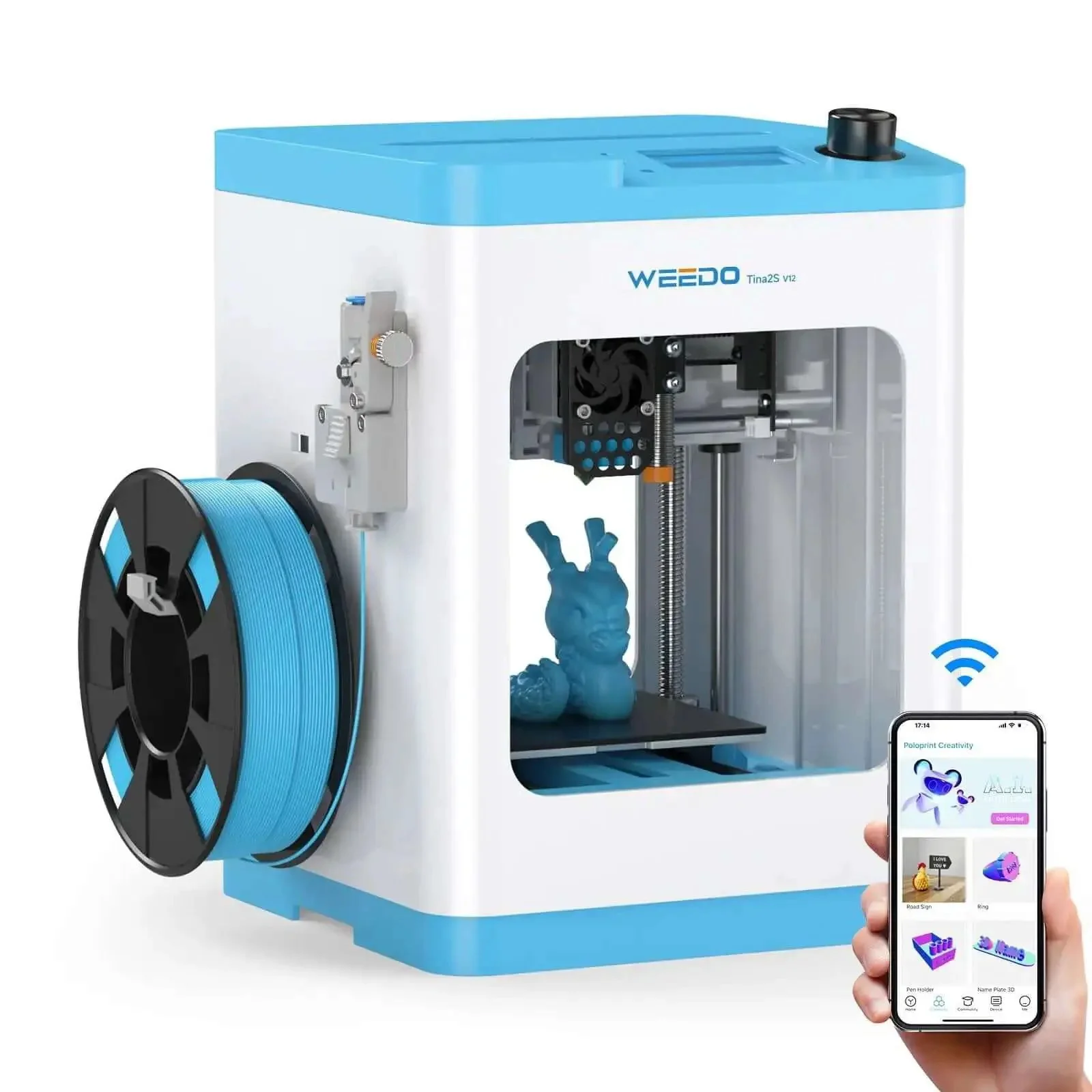 Fully Assembled 3D Printer For Kids And Beginners With No Fuss Auto Bed Leveling, WiFi And App Control, Filament Detection Sensor, Open Source Firmware, And Compatibility With PLA Plus And TPU