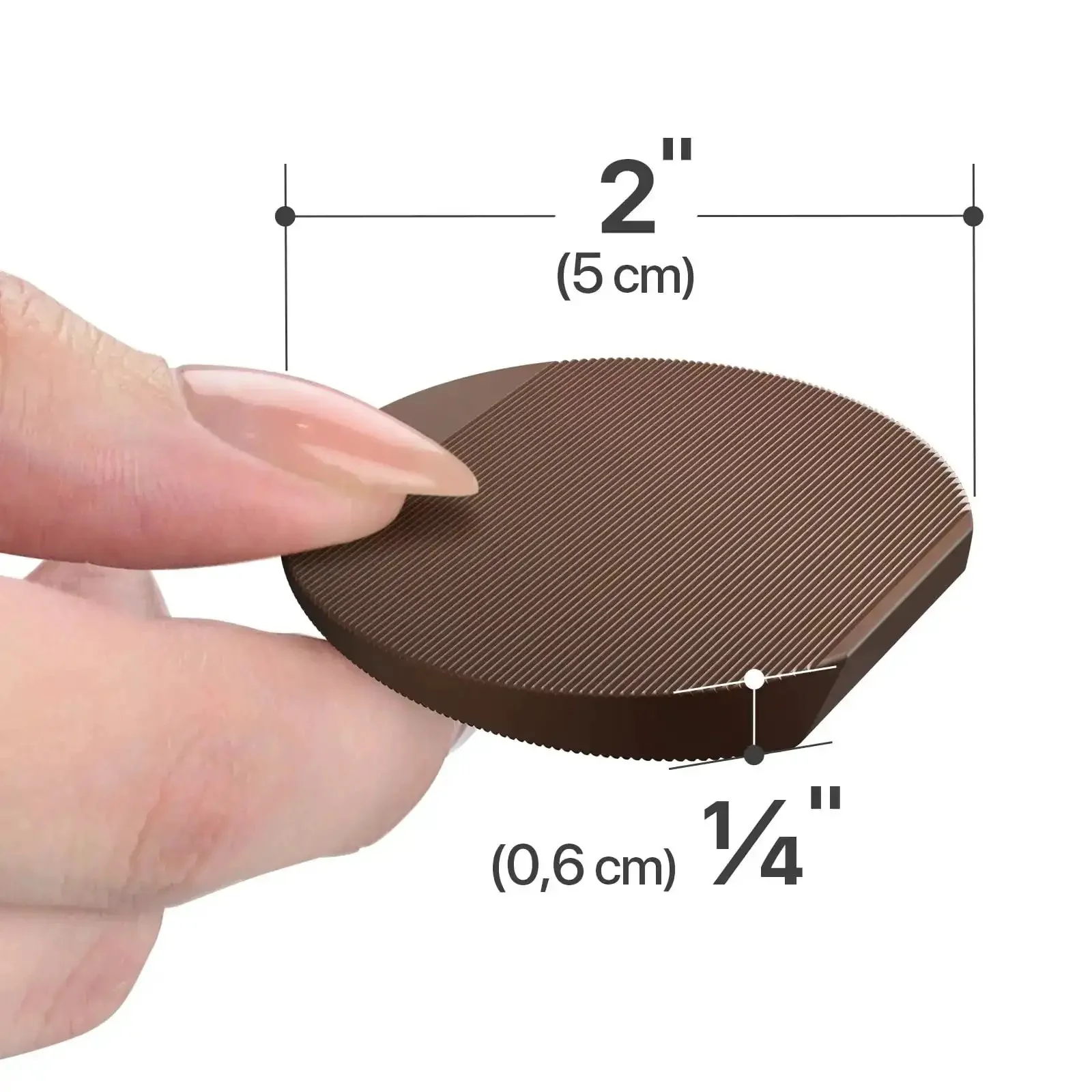 Furniture Levelers Kit 16 Pack 2 Inch Brown Rubber Shims For Leveling To Stop Wobble And Protect Floors Multi Purpose Leveling Feet For All Kinds Of Furniture - Image 6