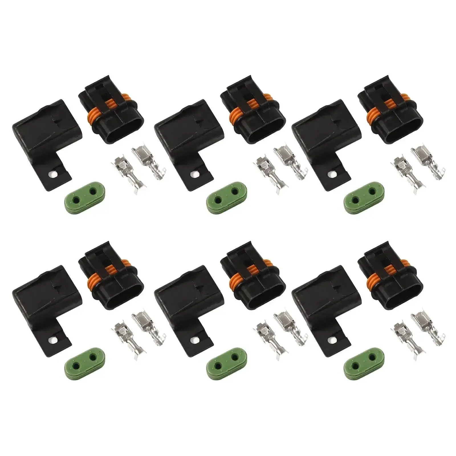 Fuse Holder Assembly Kit For Splicing Existing Wiring Waterproof Sealed Pack Of 6 30A Max Inline Fuse Connector With Durable PA Shell And Silicone Seal Weatherproof Wiring Accessory