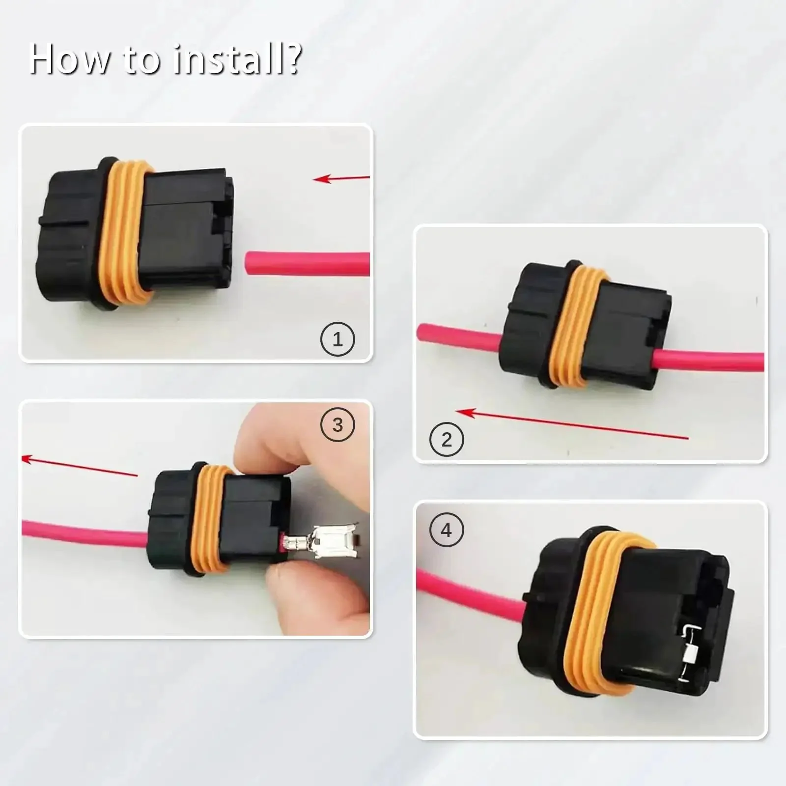 Fuse Holder Assembly Kit For Splicing Existing Wiring Waterproof Sealed Pack Of 6 30A Max Inline Fuse Connector With Durable PA Shell And Silicone Seal Weatherproof Wiring Accessory - Image 4