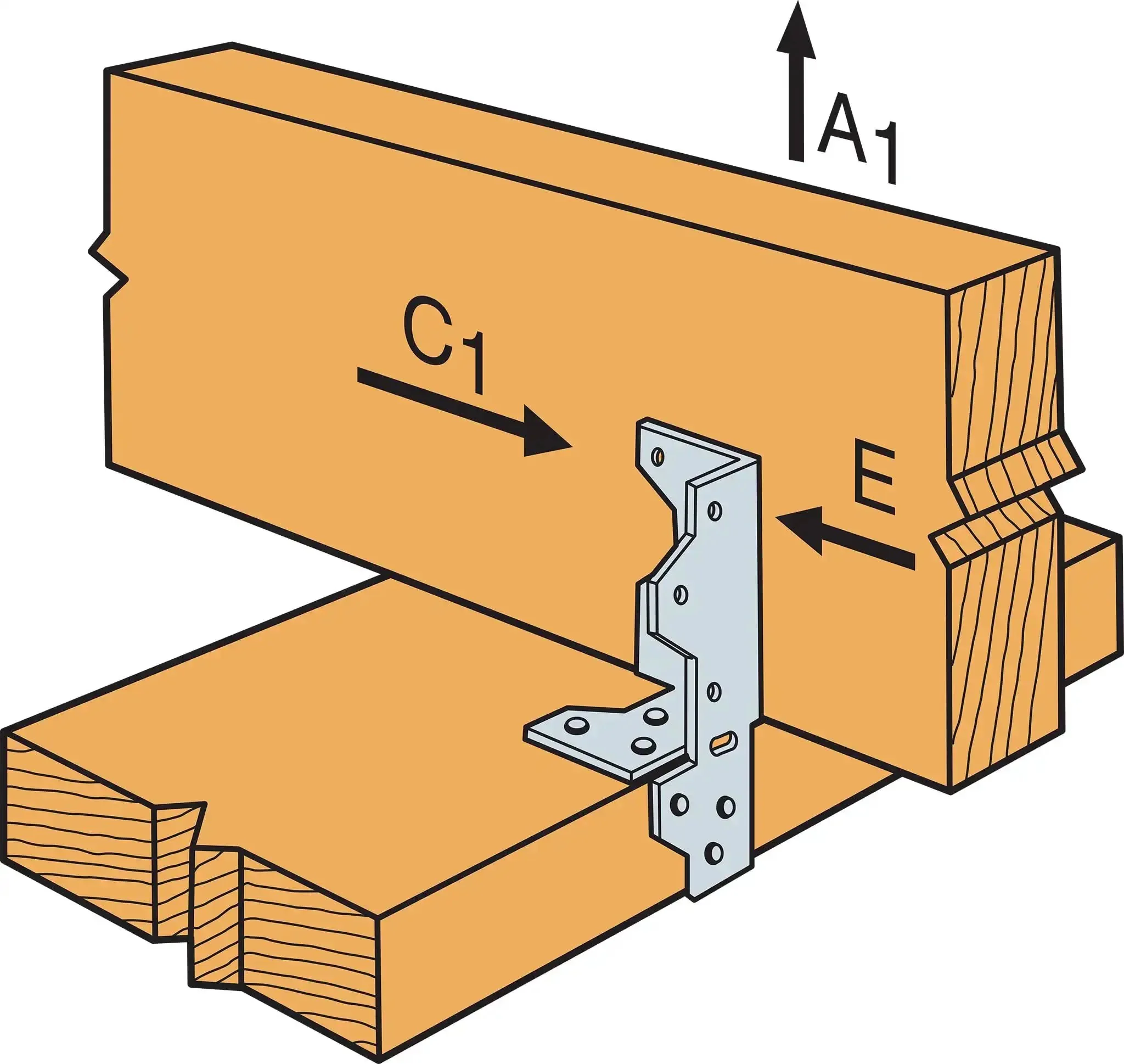 Galvanized Framing Angle A35 One And Seven Sixteenths Inch By Four And A Half Inch Ten Count For Ninety Degree Wood Joints, Stronger Than Nails Or Screws Alone, With Bend Slot For Precise Bends On Jointed Woodwork For Home Projects - Image 3