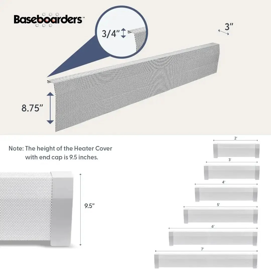 Galvanized Steel Premium Tall 7 ft Heat Cover Replacement Panel for Hydronic Baseboard Heaters, Rust Resistant Shield That Protects Your Unit, Boosts Energy Efficiency, Easy Install, Accessories Not Included - Image 5