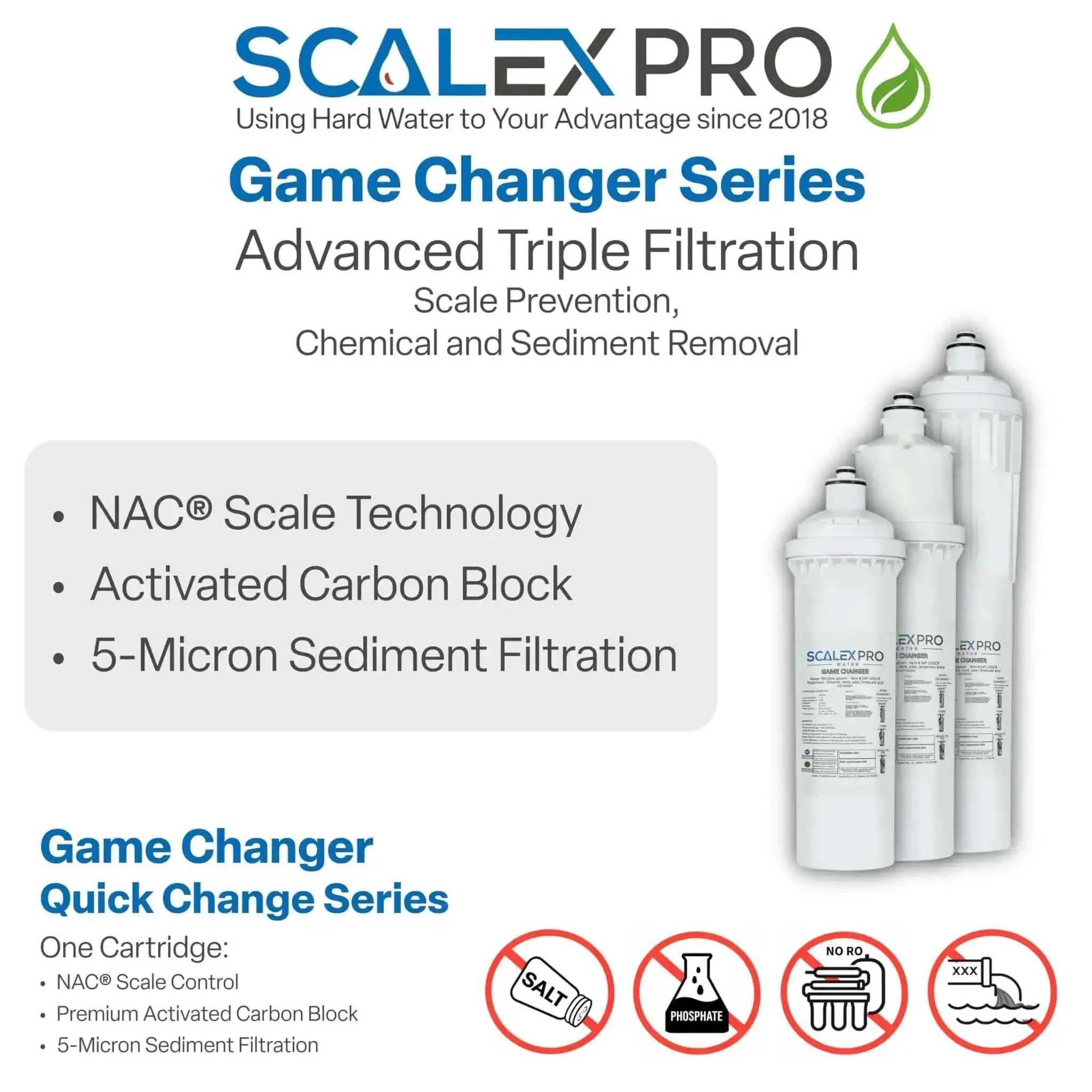 Game Changer 10in Water Filter Replacement With NAC Scale Prevention And Coconut Shell Carbon Block Filtration Eliminates Chlorine And Odors Keeps Espresso Coffee Ice And Steam Gear Running Clean Fits Most Industry Standard QC Heads 4000 Gal Capacity - Image 9