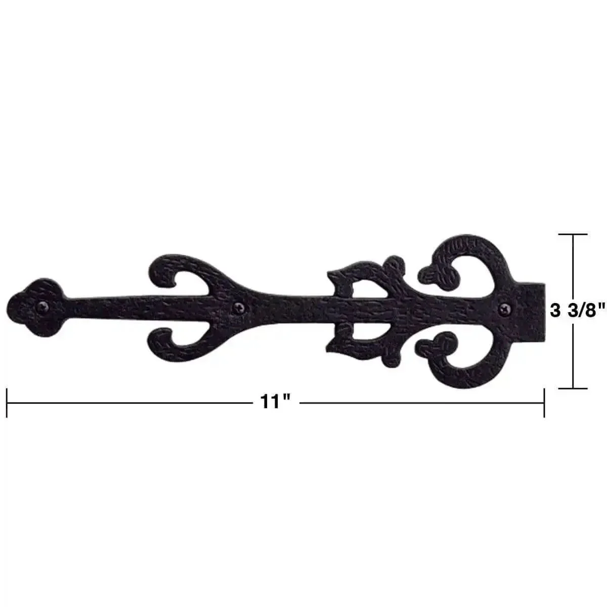 Garage Door Decorative Hardware Set 11 Inch Slick Black Wrought Iron Dummy Strap Hinges With Mounting Hardware Rust Resistant Pack Of 10 For Classic Garage Vibe - Image 8