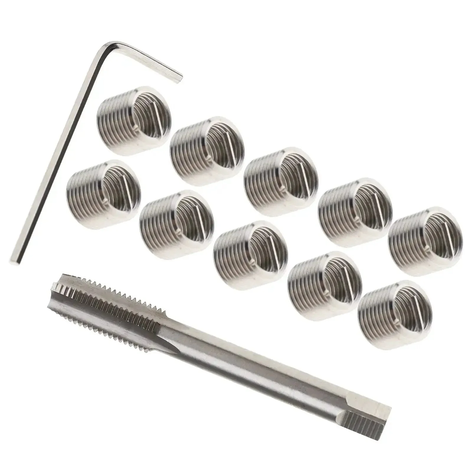 Garage Grade Metric Thread Repair Kit Master Set For Auto Repairs 15 Piece M9x1.25 Restores Damaged Threads In Steel Cast Iron And Aluminum Durable High Speed Steel Tools - Image 2