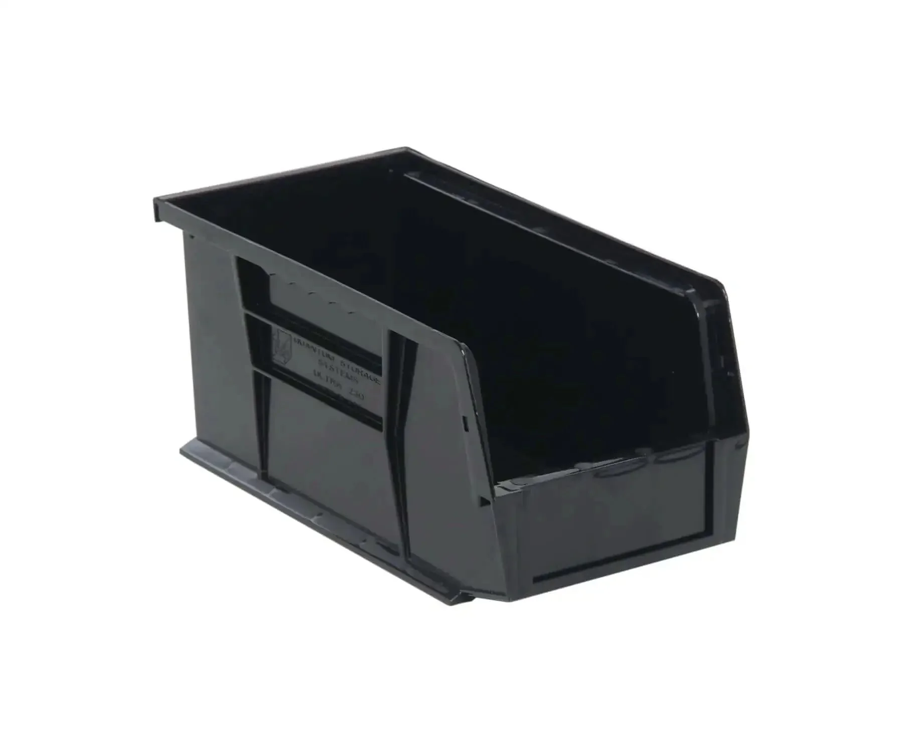 Garage Ready Black Plastic Parts Organizer Bins Pack Of 12, 11 Inch Long, 6 Inch Wide, 5 Inch High, Stackable Storage For Garage, Workshop And Hobby Projects