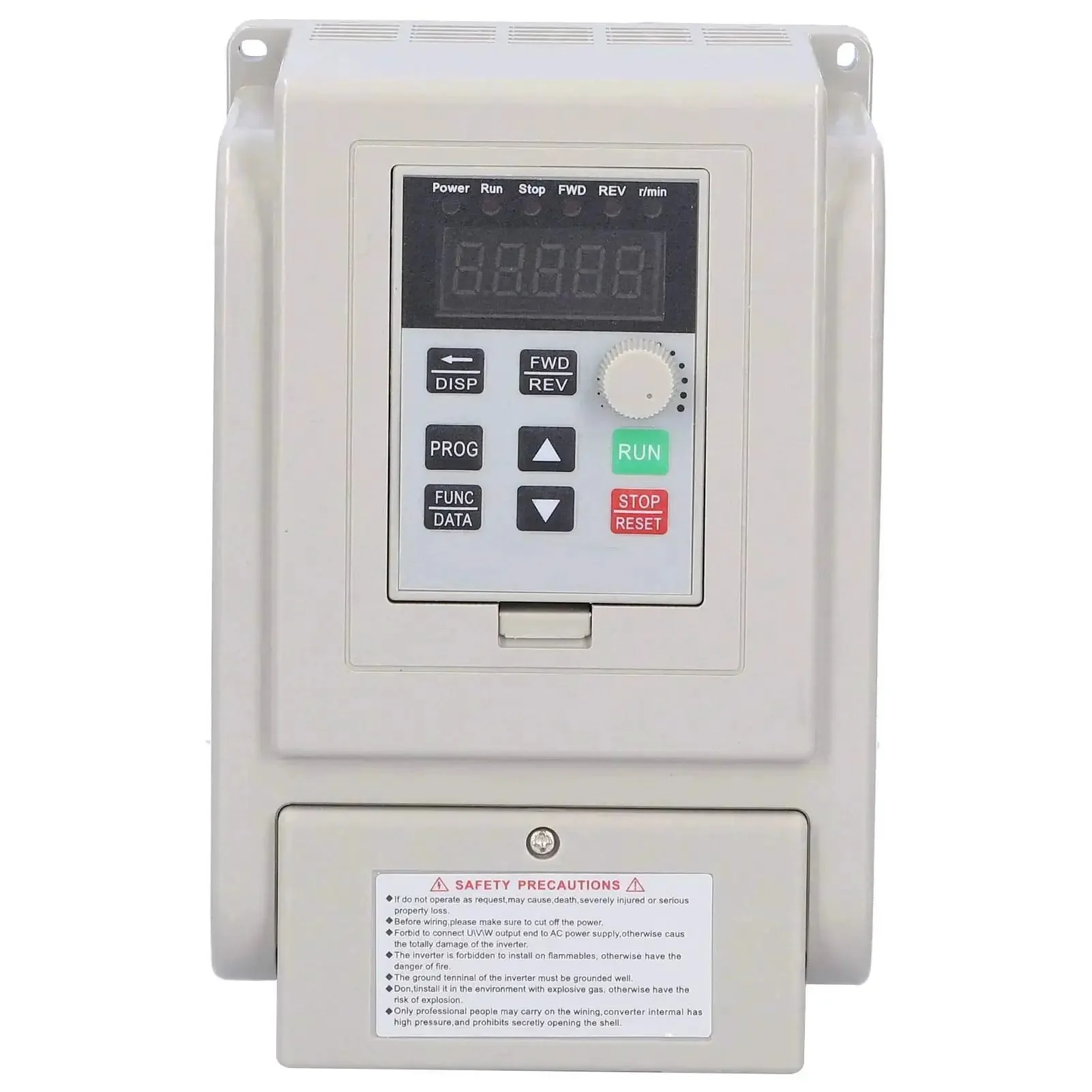 Gear Up Your Motor With AT5-2200X 2.2KW VFD Variable Frequency Drive Inverter For 110V To 220V Motors, Single Phase Input To 3 Phase Output Digital Display Speed Controller High Torque Wide RPM Range Easy Parameter Settings