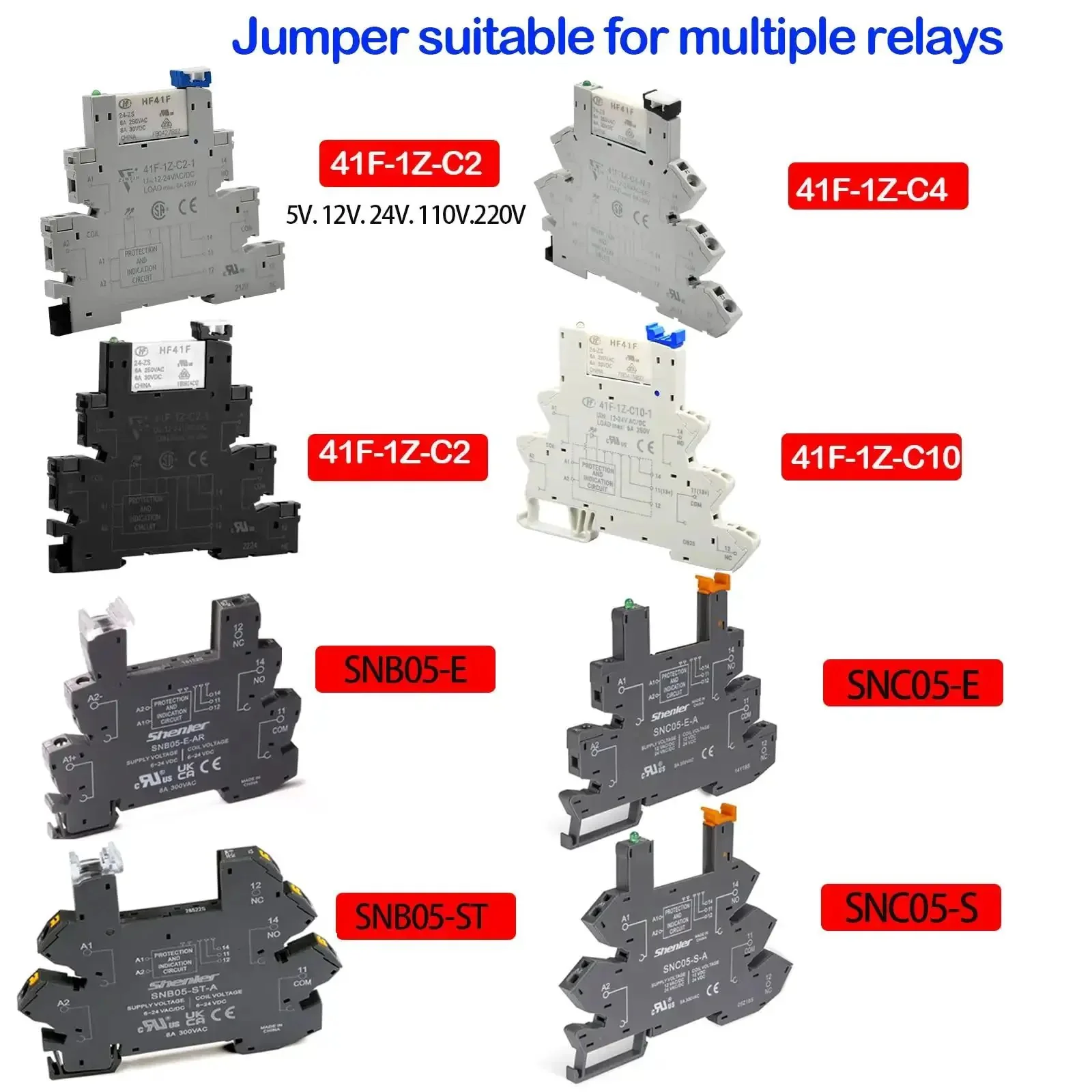 General Purpose Electromagnetic Relay Jumper Set For Socket HF41F-1Z-C2 Screw Terminal Connector Short Link Wires In Red Blue Black 3 Pack Super Easy DIY Electronics Jumpers For Quick Circuit Connections - Image 4
