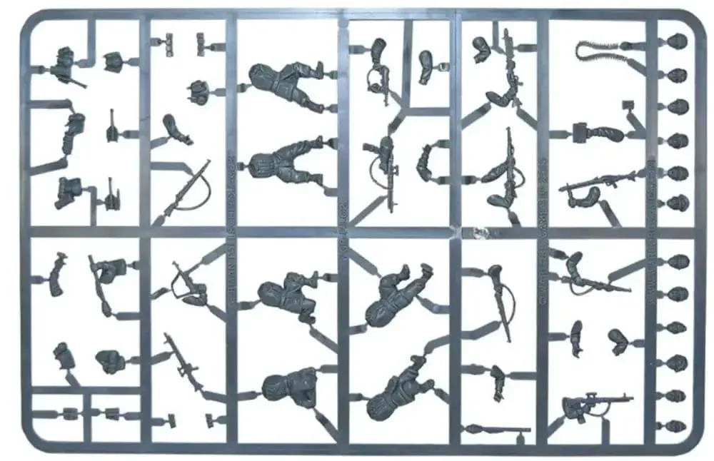 German Fallschirmjager Airborne Paratroopers 28mm Plastic Miniatures For Bolt Action Wargaming, Highly Detailed World War II Figures With Multiple Weapon Options Like MP40, Panzerfaust, Kar 98K, MG42 - Image 3